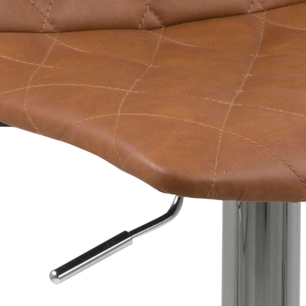 ACTONA GROUP Barhocker »Emu« Barstuhl, PU Lederoptik, Braun, Trompetenfuss, Sitzhöhe: 61-82 cm