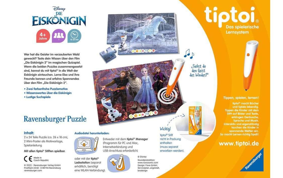 Ravensburger Puzzle »tiptoi Puzzle: Disney Die Eiskönigin«