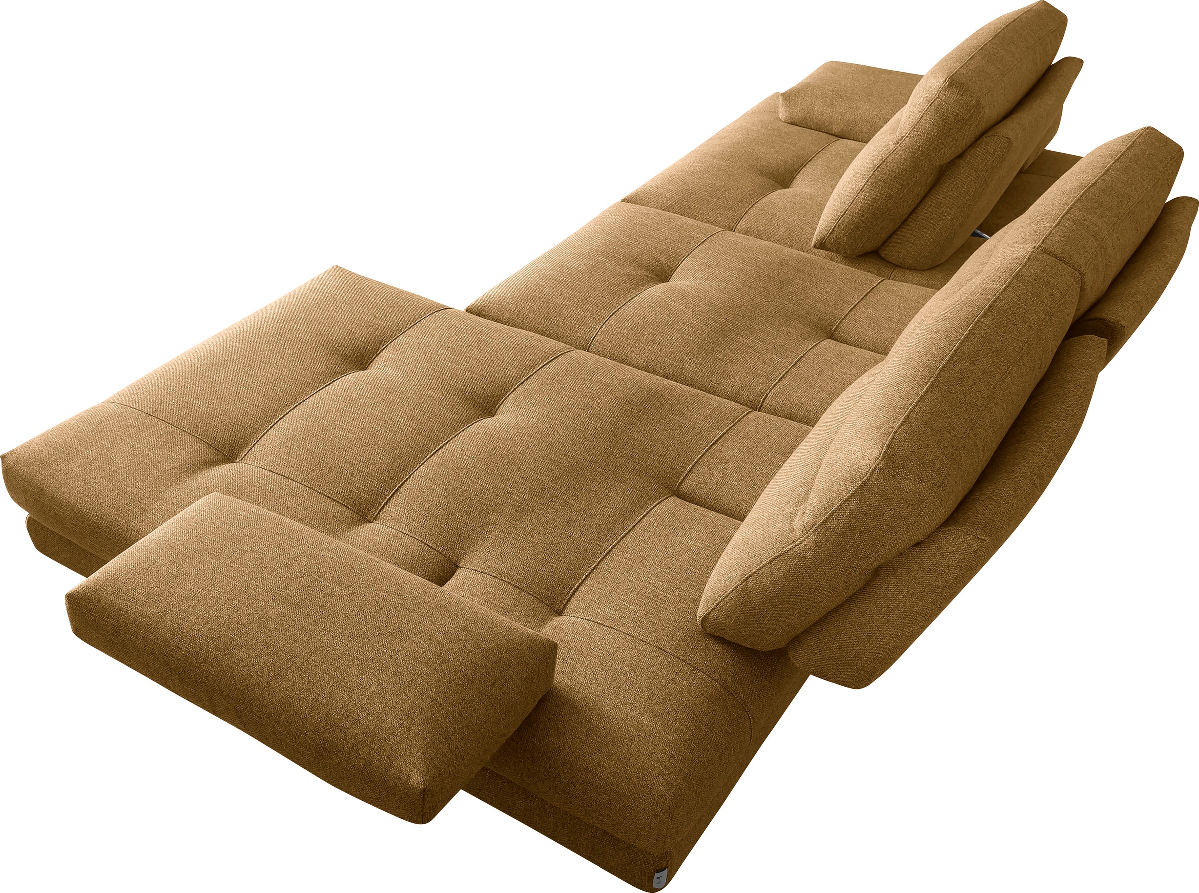 CALIA ITALIA Canapé d'angle »Toby Wing, B/T: 278/153 cm, Designsofa mit hohem Sitzkomfort, L-Form« inklusive Sitztiefenverstellung, Füsse in chrom glänzend