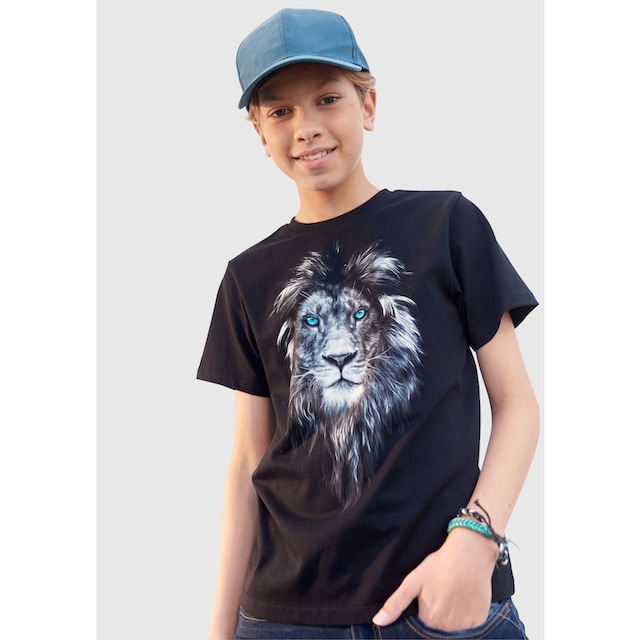 Commander KIDSWORLD T-Shirt »LION WITH BLUE EYES« maintenant