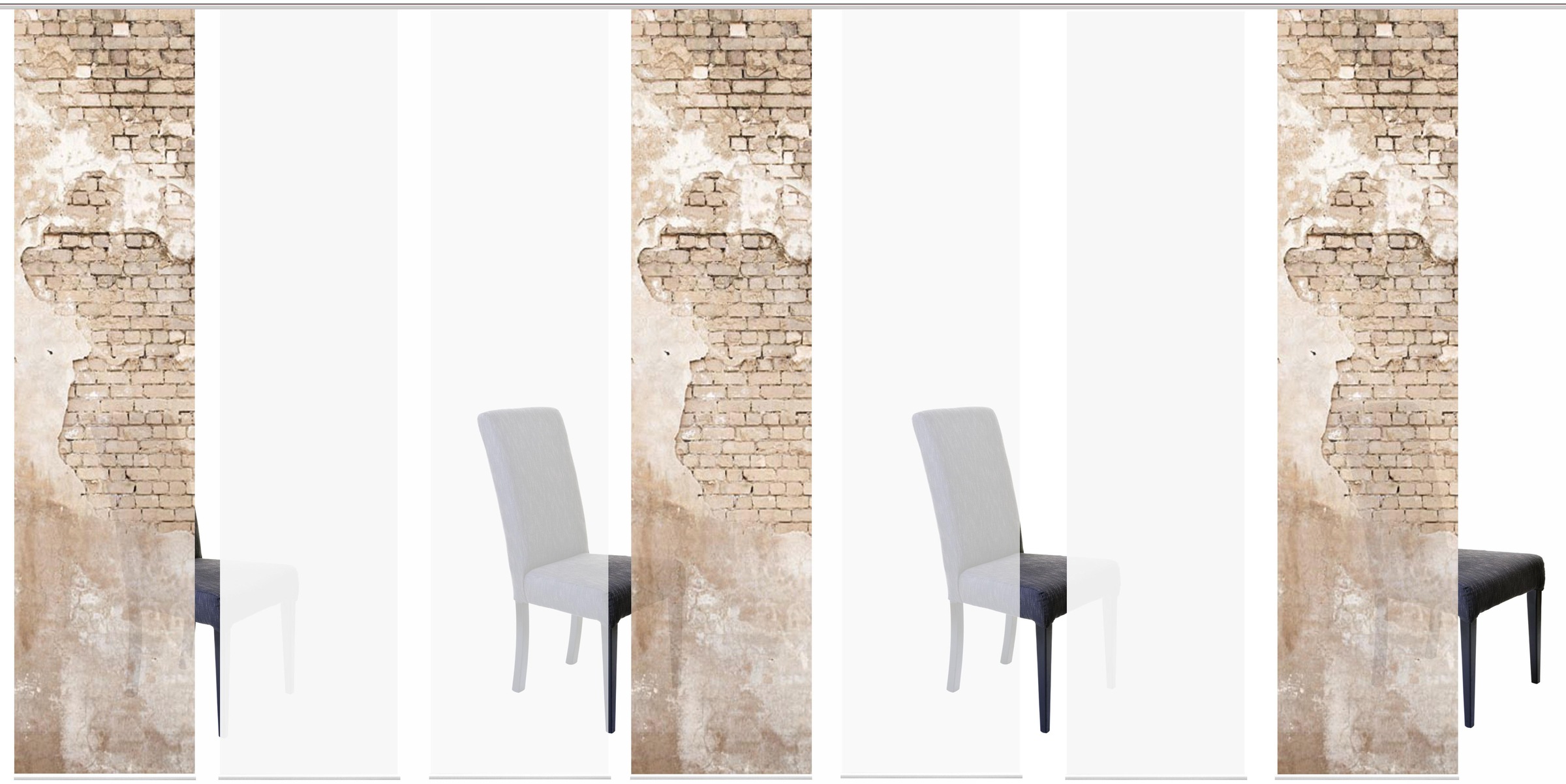 Image of HOME WOHNIDEEN Schiebegardine »WALLONA 7ER SET«, (7 St.), HxB: 245x60 bei Ackermann Versand Schweiz