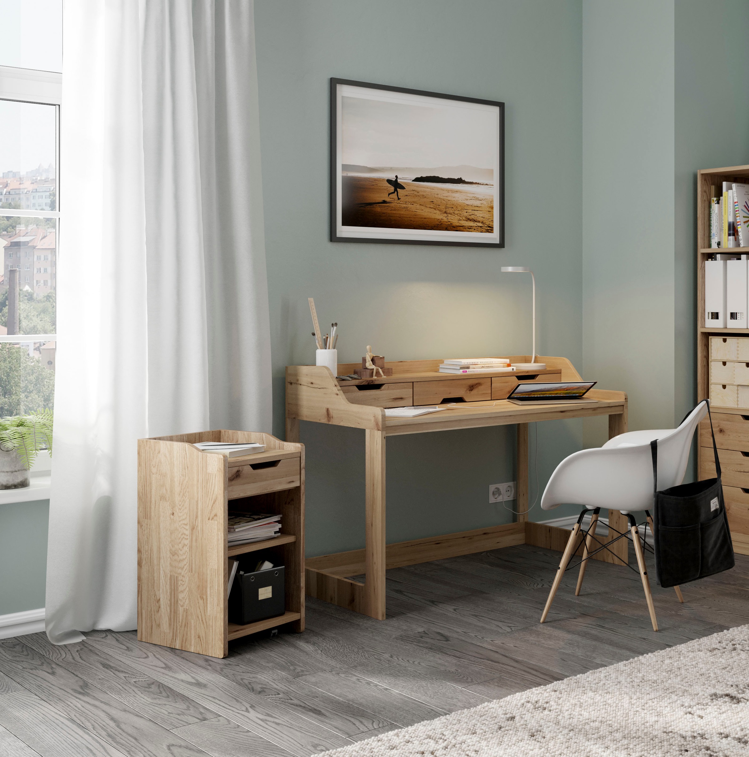 Image of Home affaire Schreibtisch »MASTER«, Massivholz Eiche bei Ackermann Versand Schweiz
