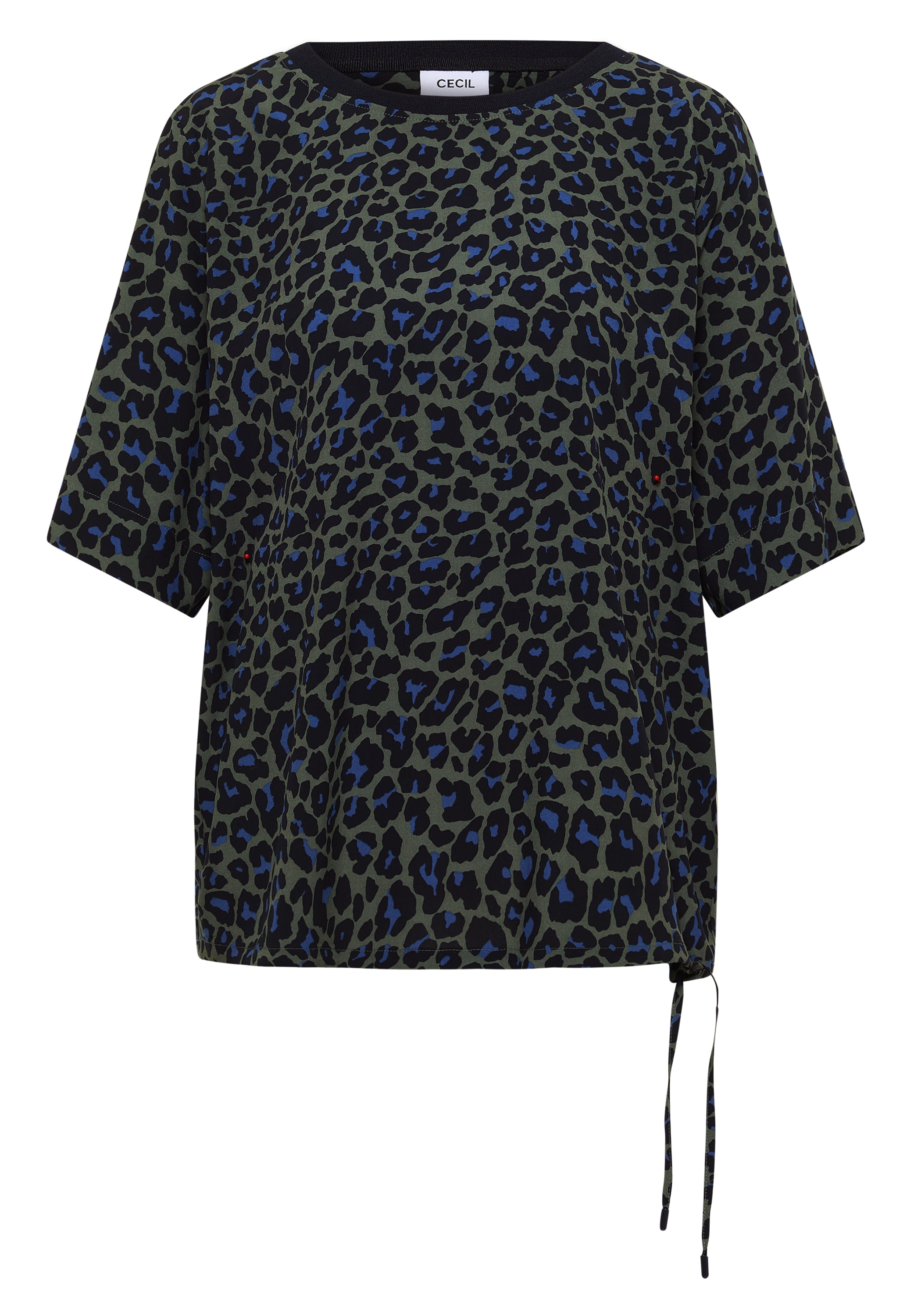 Image of Cecil Shirtbluse mit Animal-Print, Rundhalsausschnitt, Viskose