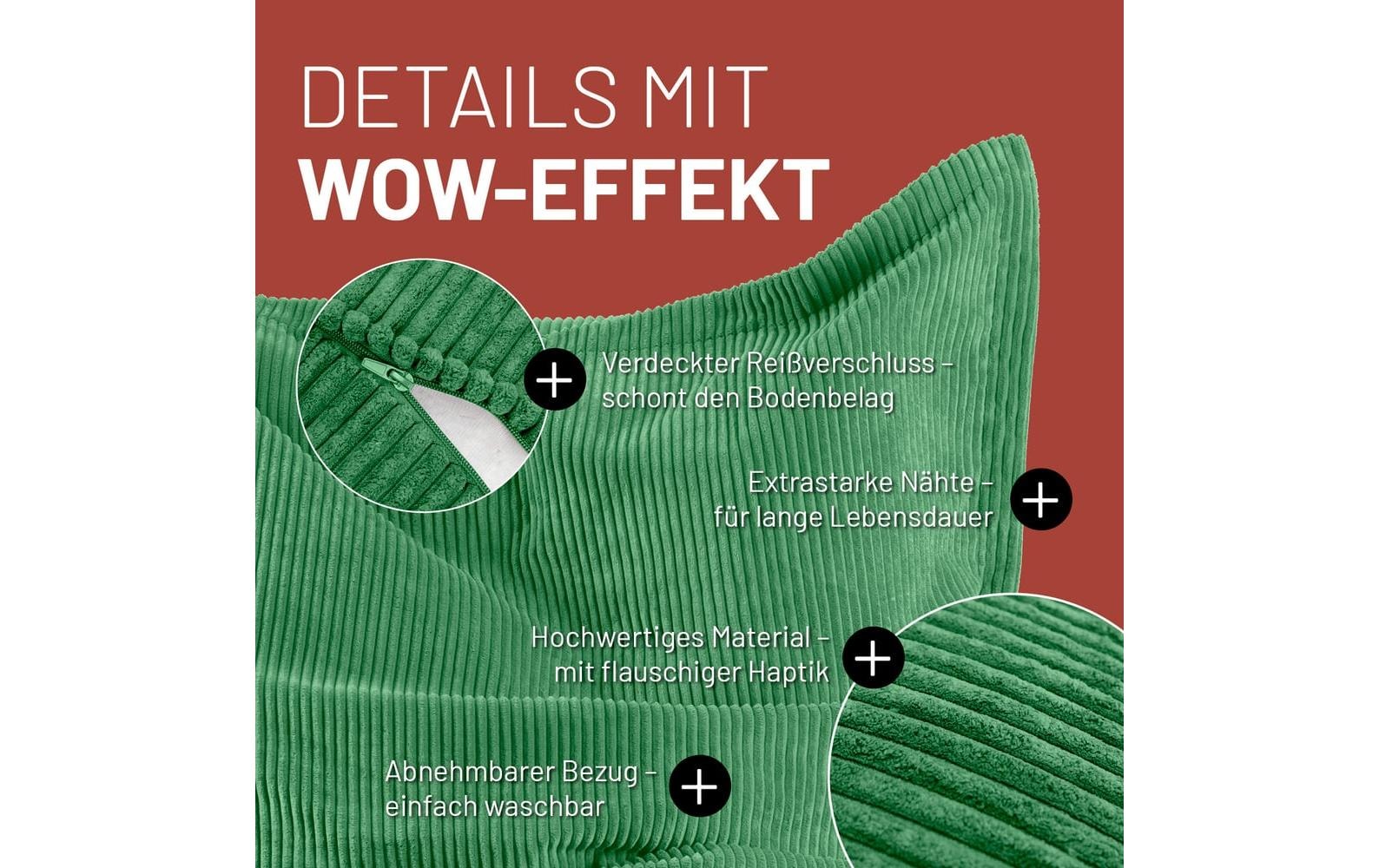 Lumaland Pouf »Cord 380 l«