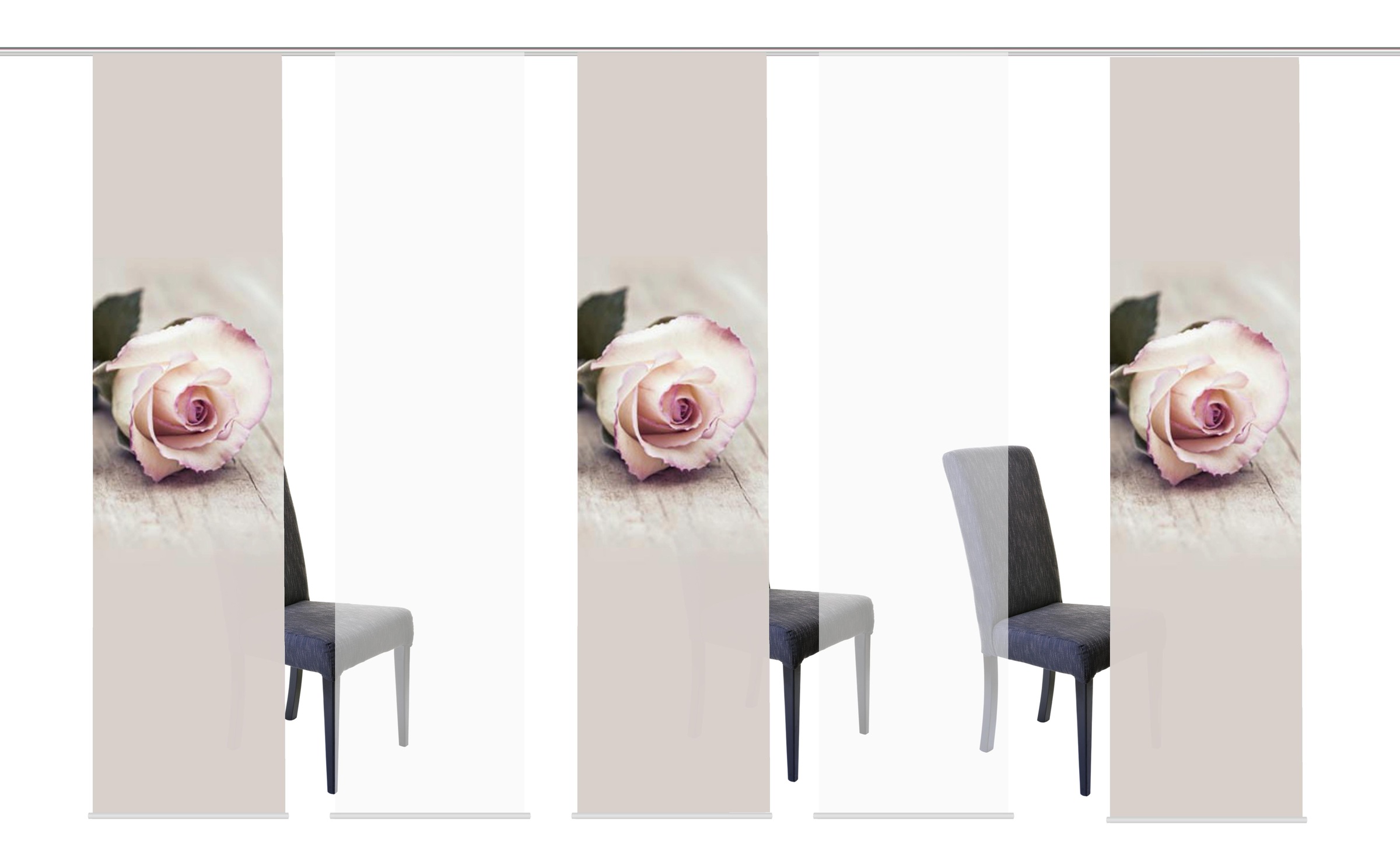 Image of HOME WOHNIDEEN Schiebegardine »ROSIES«, (5 St.), HxB: 245x60, inkl. Befestigungszubehör bei Ackermann Versand Schweiz