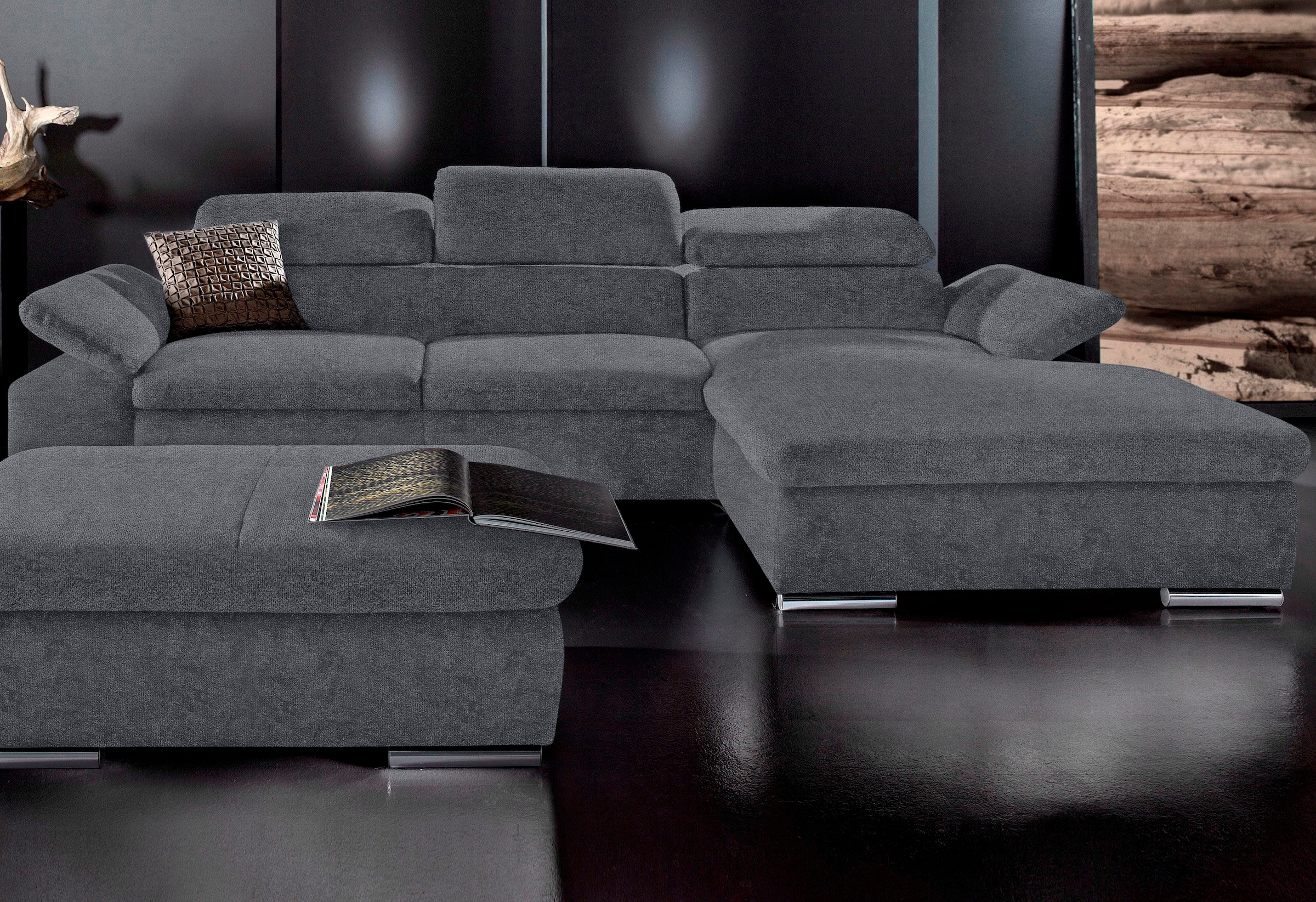 sit&more Ecksofa »Alcudia L-Form«, wahlweise mit Bettfunktion