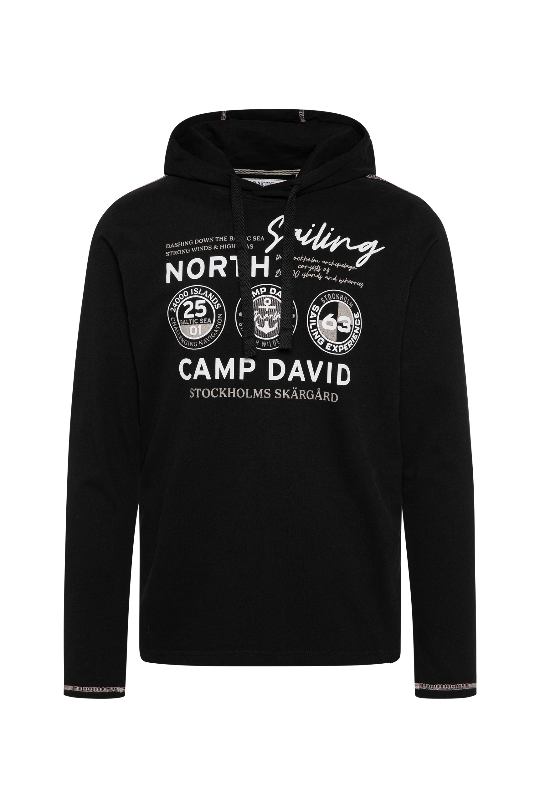 CAMP DAVID Kapuzenshirt, langarm, mit Logo-Prints