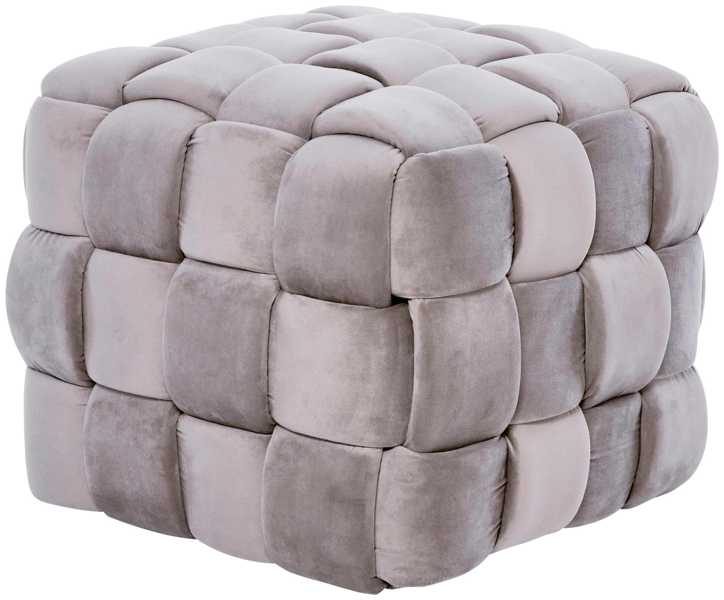 Image of Jahnke "WEB ART S" Hocker, Couchtisch, Beistelltisch gepolstert in edler Flechtoptik