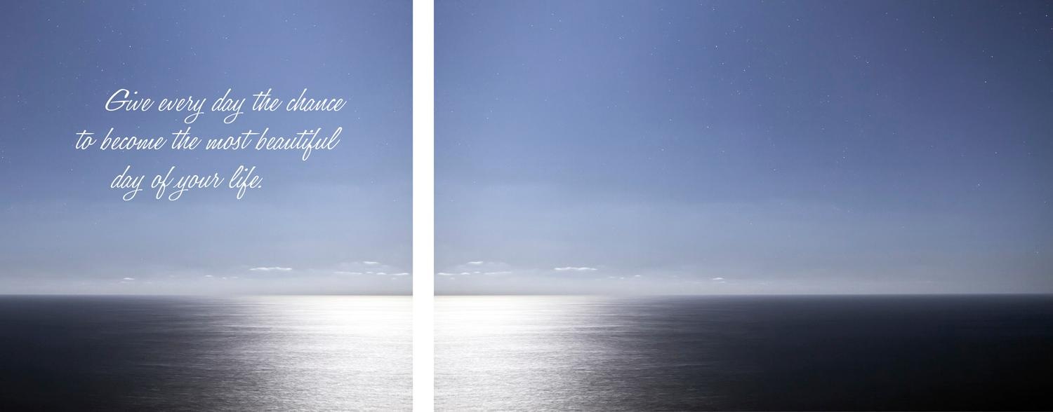 Image of queence Leinwandbild "Day of your life" Premium-Leinwandstoff, Handarbeit aus Deutschland, Spruch, 2er Set