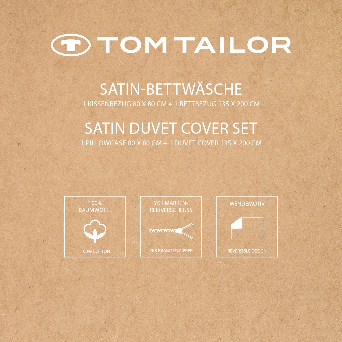 TOM TAILOR HOME Linge de lit »FINE STRIPES« 2 nouvelle chambre, étiquette tissée