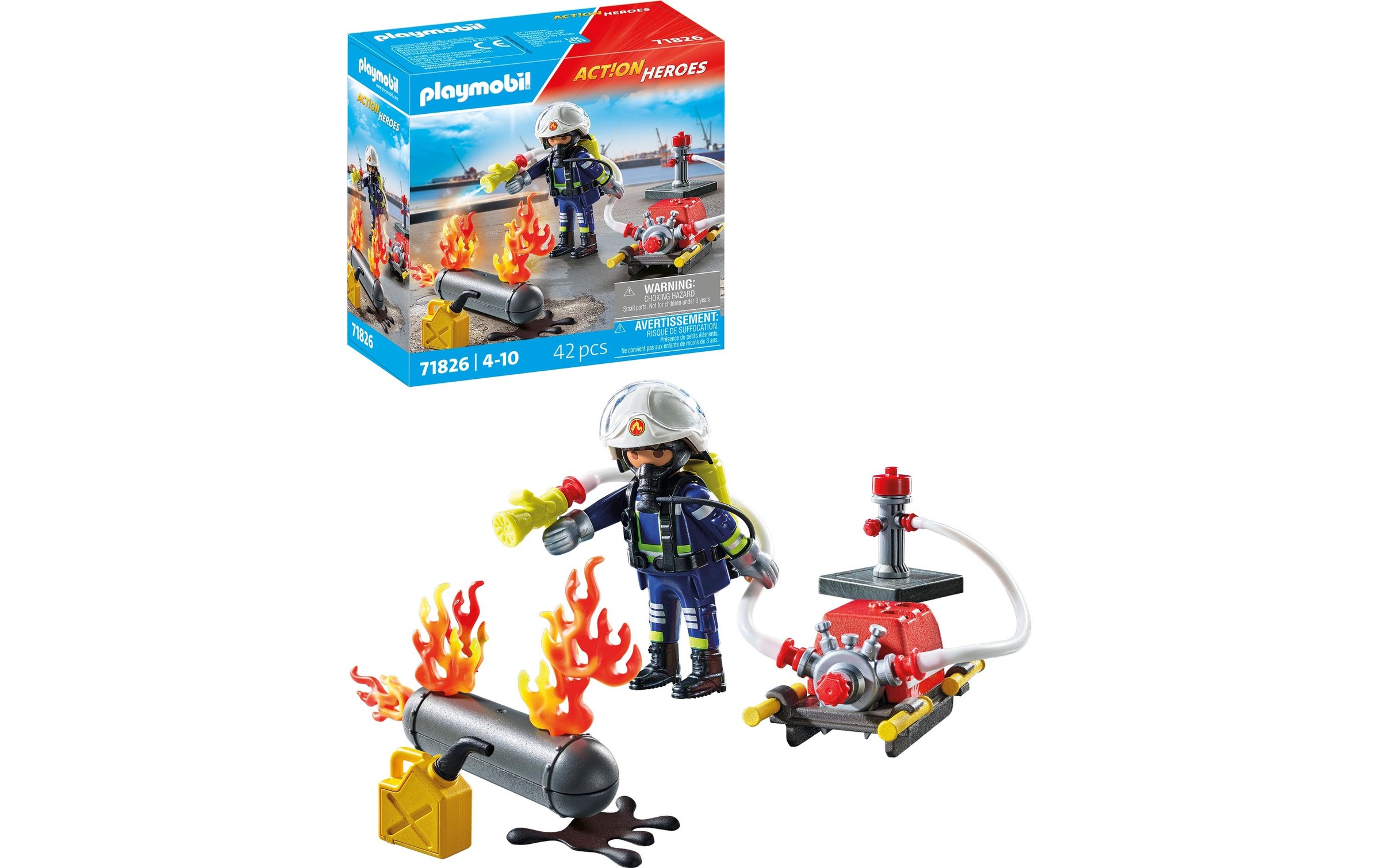 Playmobil® Spielbausteine »Action Heroes Löschung eines Gastanks 71826«