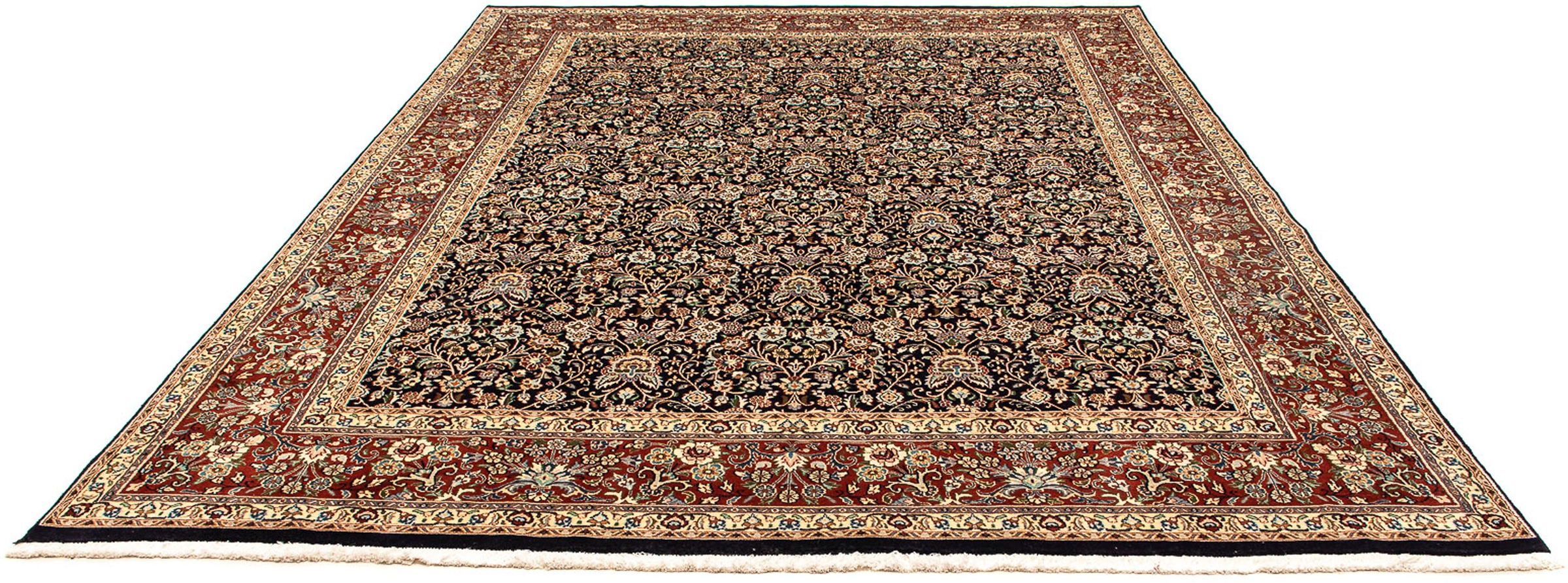 Image of morgenland Orientteppich »Perser - Classic - 330 x 238 cm - dunkelblau«, rechteckig, 10 mm Höhe, Wohnzimmer, Handgeknüpft, Einzelstück mit Zertifikat bei Ackermann Versand Schweiz