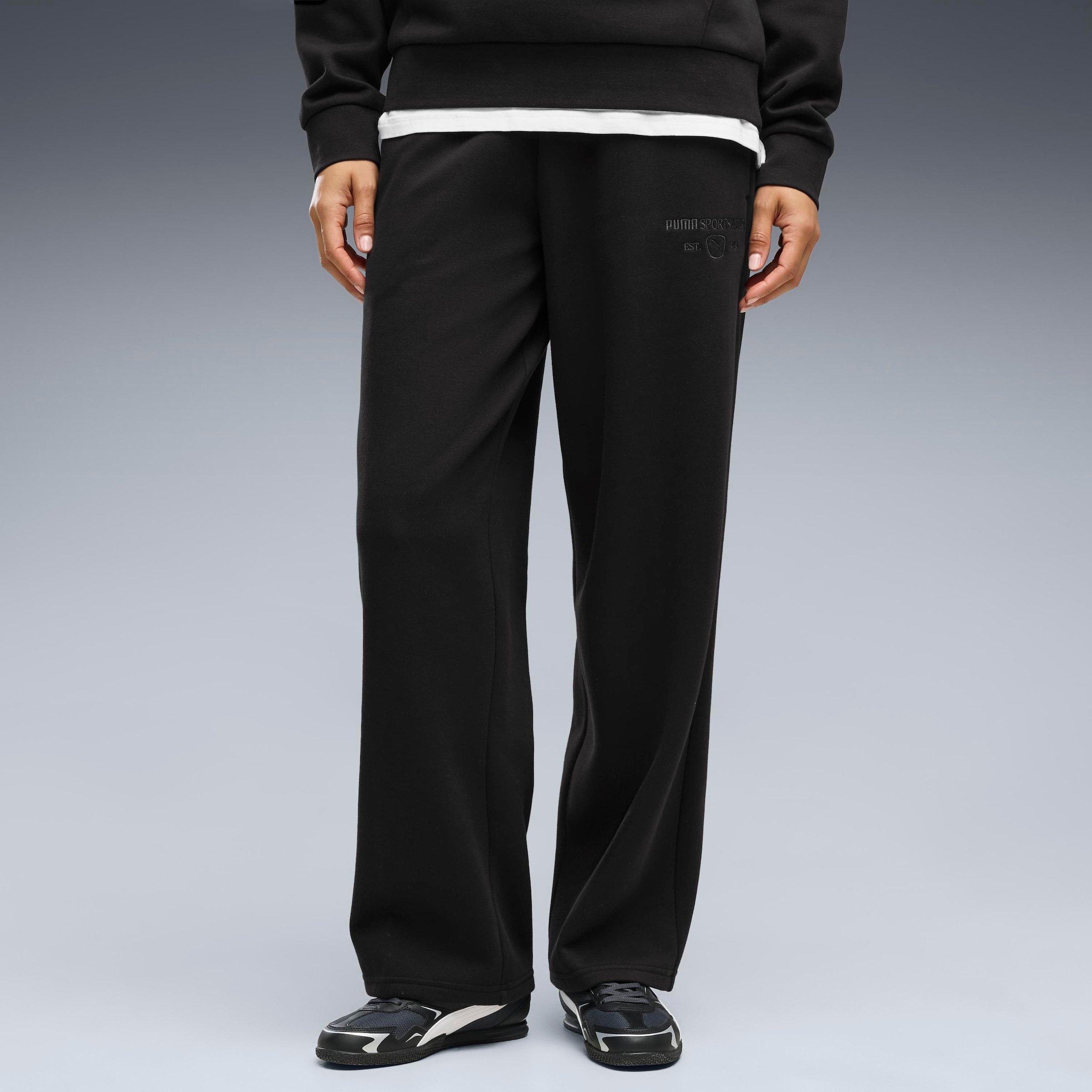 Image of PUMA Trainingshose "CLASS COMFORT STRAIGHT LEG PANTS FL" mit normaler Leibhöhe, unifarben, Comfort Fit