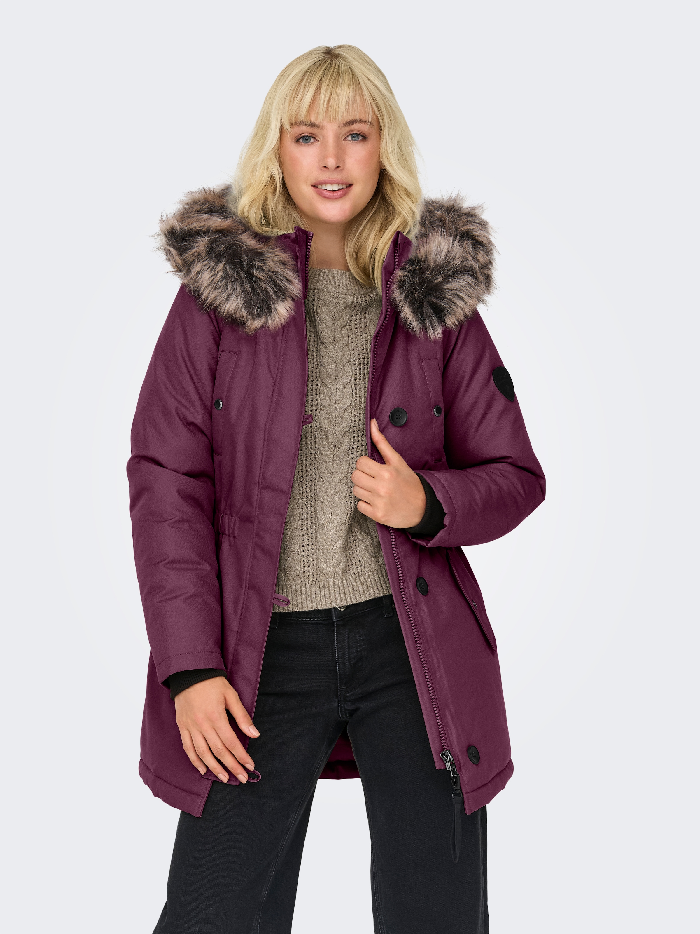 Image of ONLY Parka "ONLIRIS FUR WINTER PARKA LIFE CC OTW" mit Kapuze Kunstfaser