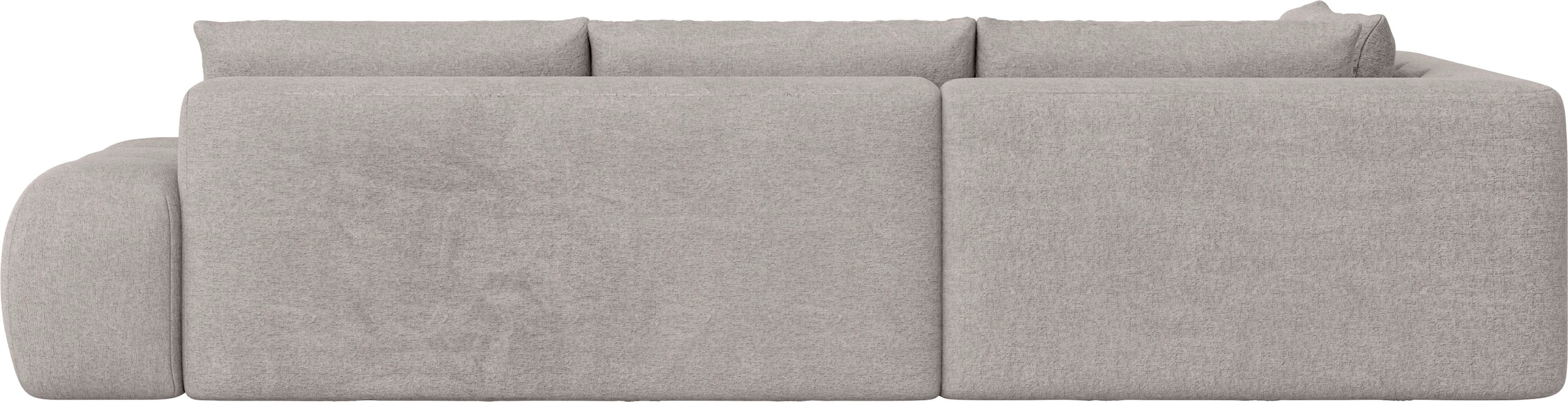 INOSIGN Ecksofa »AZITA Designsofa, elegant und bequem L-Form, Bubble-Optik«, lose Rückenkissen, traumhafte Steppung, Masse B/T/H: 352/210/72 cm