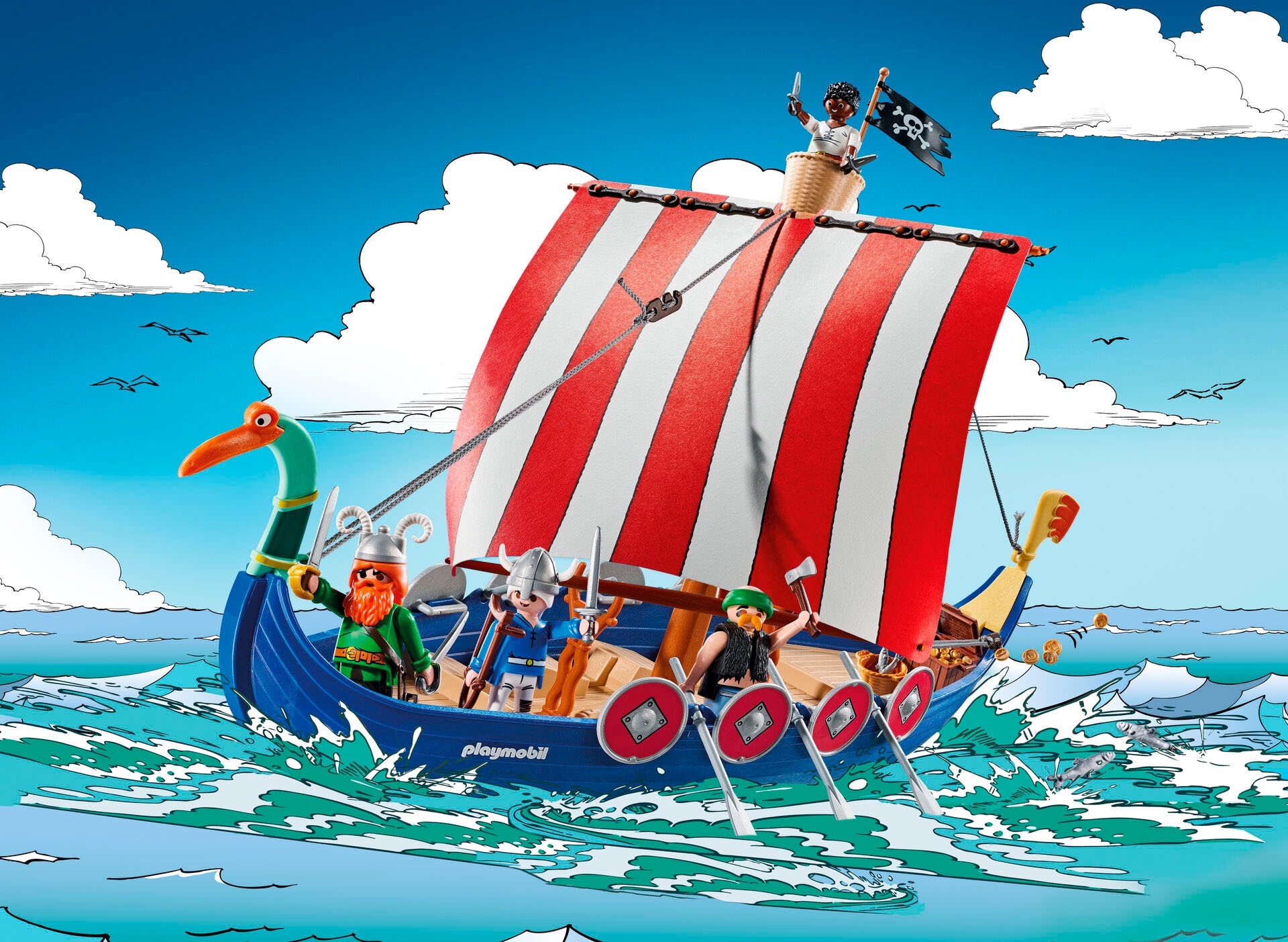 Playmobil® Konstruktions-Spielset »Asterix: Piratenschiff (71888), Playmobil Asterix« Made in Germany