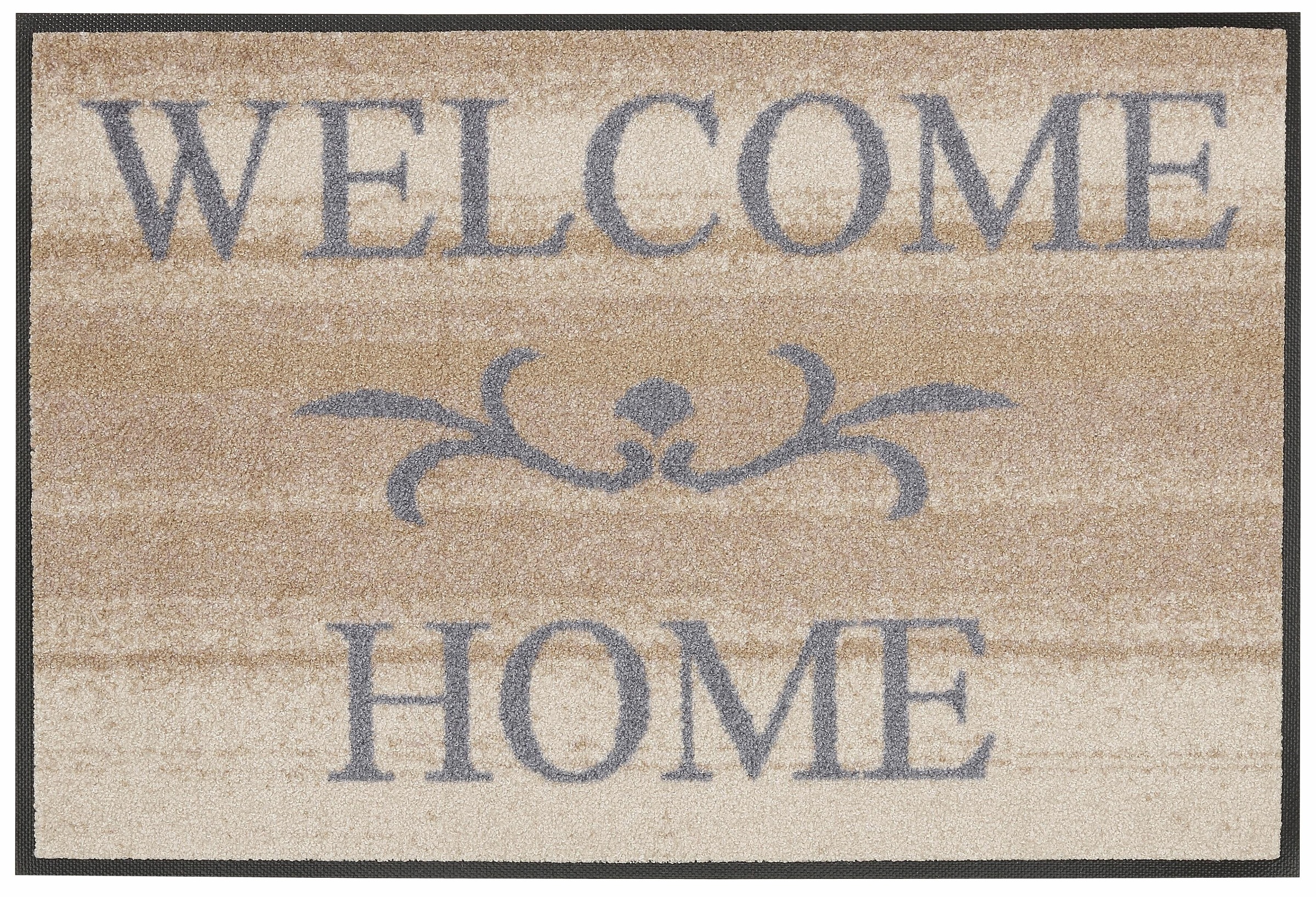 Image of wash+dry by Kleen-Tex Fussmatte "Welcome Home" rechteckig 7 mm Höhe Schmutzfangmatte, mit Spruch, In- und Outdoor geeignet, waschbar