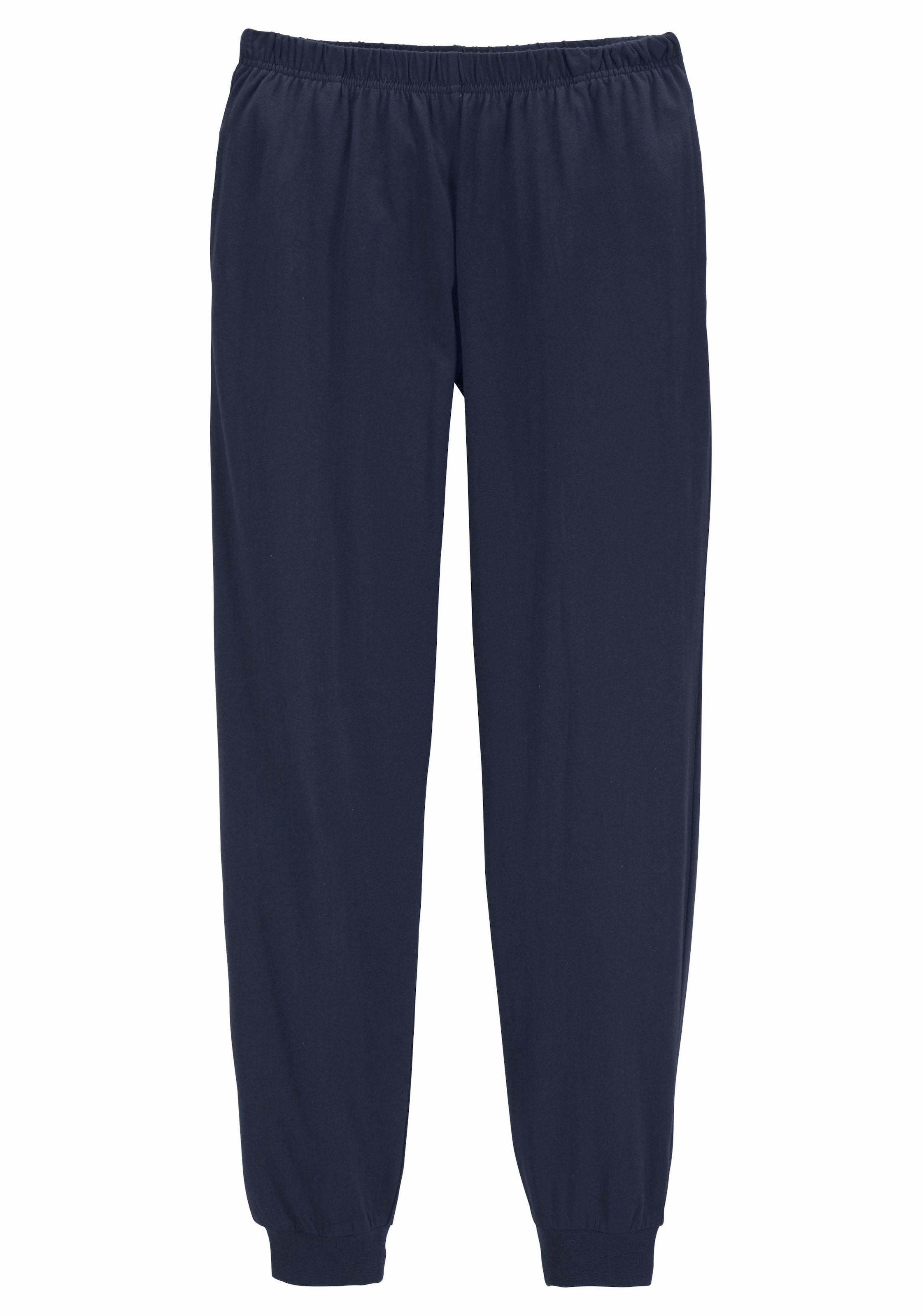 Trendige le jogger® Pyjama, (2 tlg., 1 Stück), mit zweifarbig gestreiftem  Oberteil versandkostenfrei bestellen