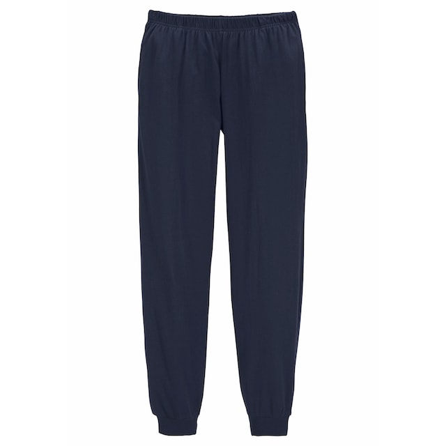 Trendige le jogger® Pyjama, (2 tlg., 1 Stück), mit zweifarbig gestreiftem  Oberteil versandkostenfrei bestellen