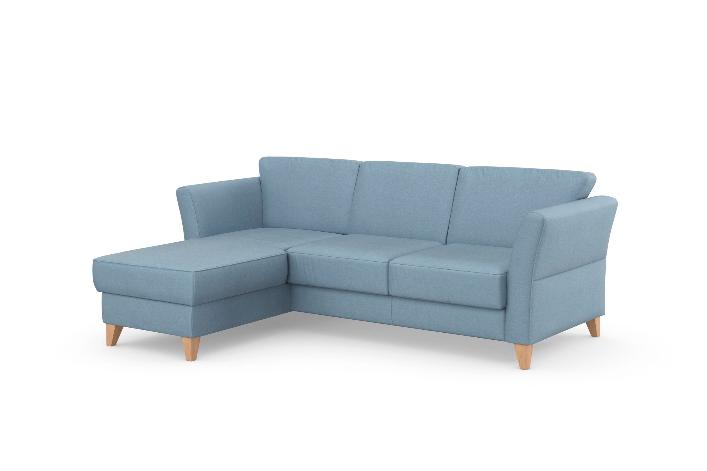 sit&more Ecksofa »Visby L-Form«, Wahlweise mit Bettfunktion und Bettkasten, frei im Raum stellbar