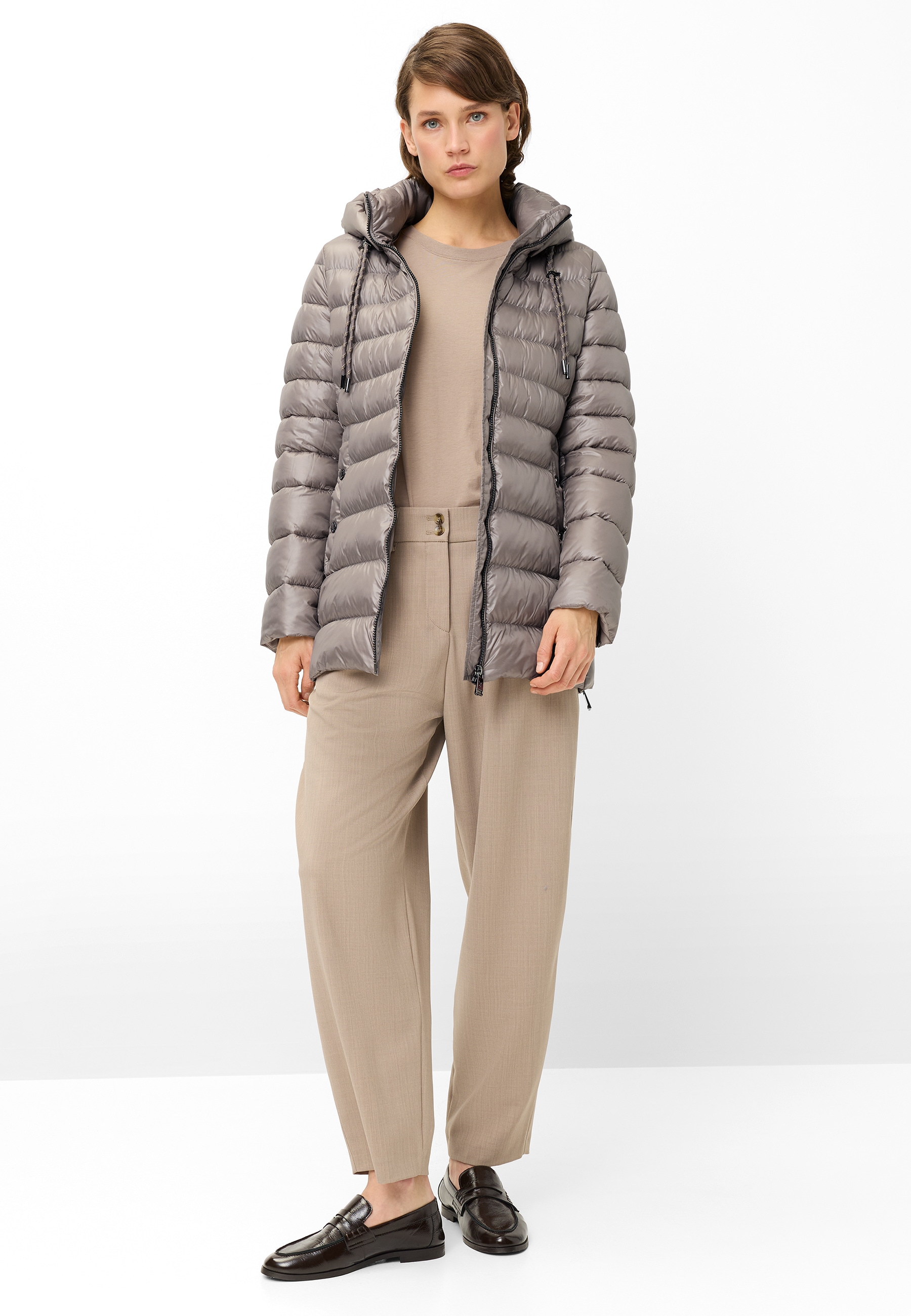 Fuchs Schmitt Manteau matelassé capuche amovible, ourlet ajustable