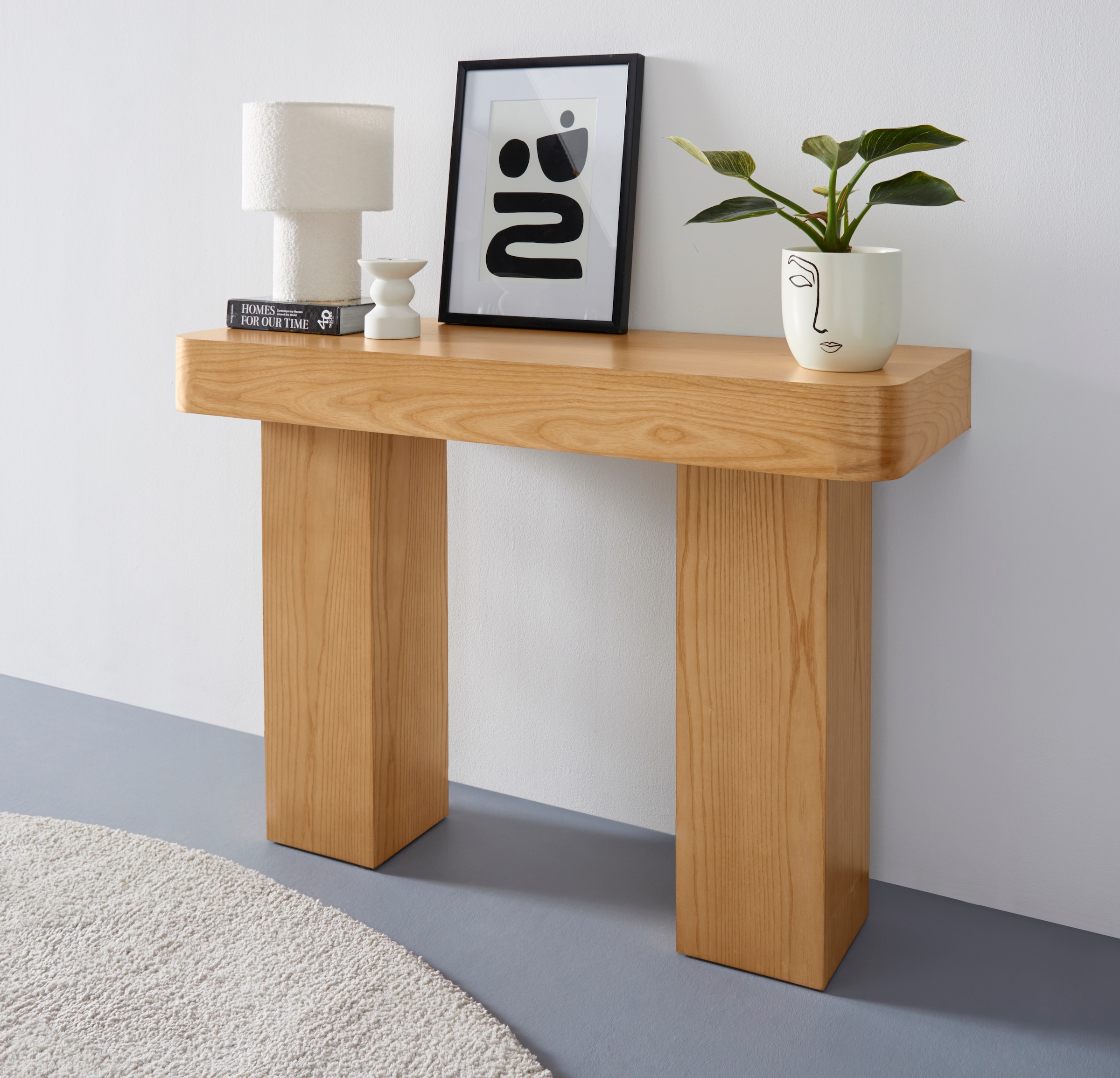 Image of LeGer Home by Lena Gercke Konsolentisch "Selmia" massiv, in heller Holzoptik, robust, Breite 110 cm