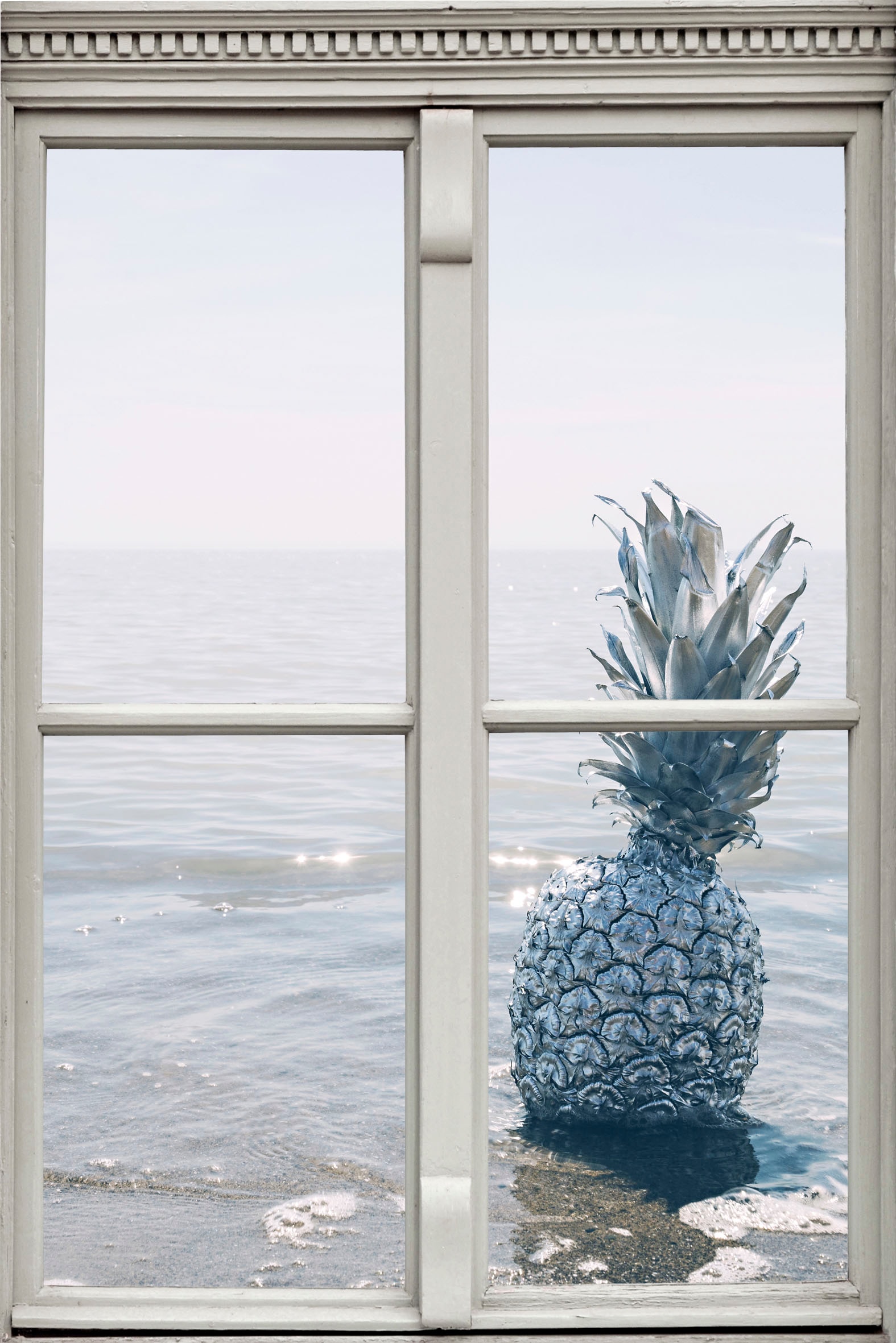 Image of queence Wandsticker "Ananas" Wandsticker, Wandbild, selbstklebend, 3D, Fenster