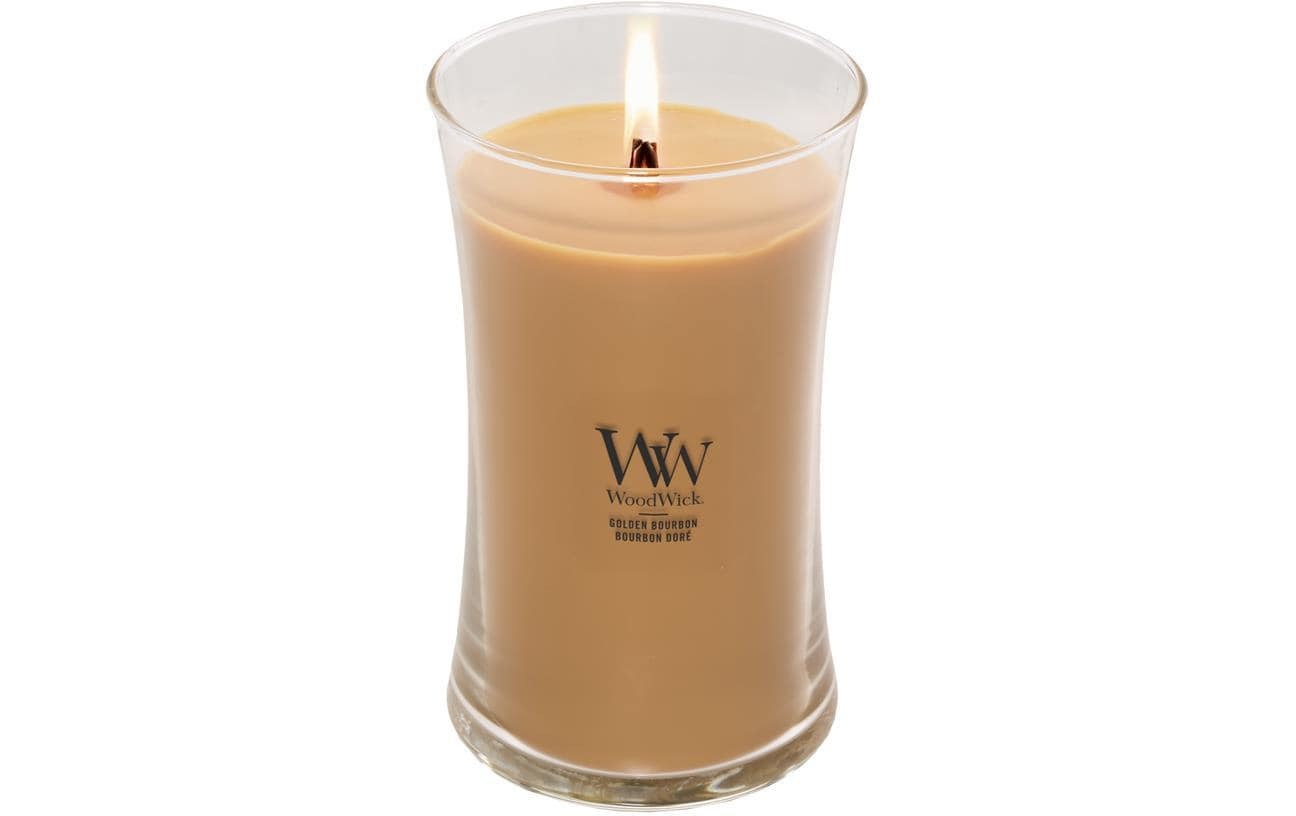 Woodwick Bougie parfumée »Golden Bourbon Large Jar«