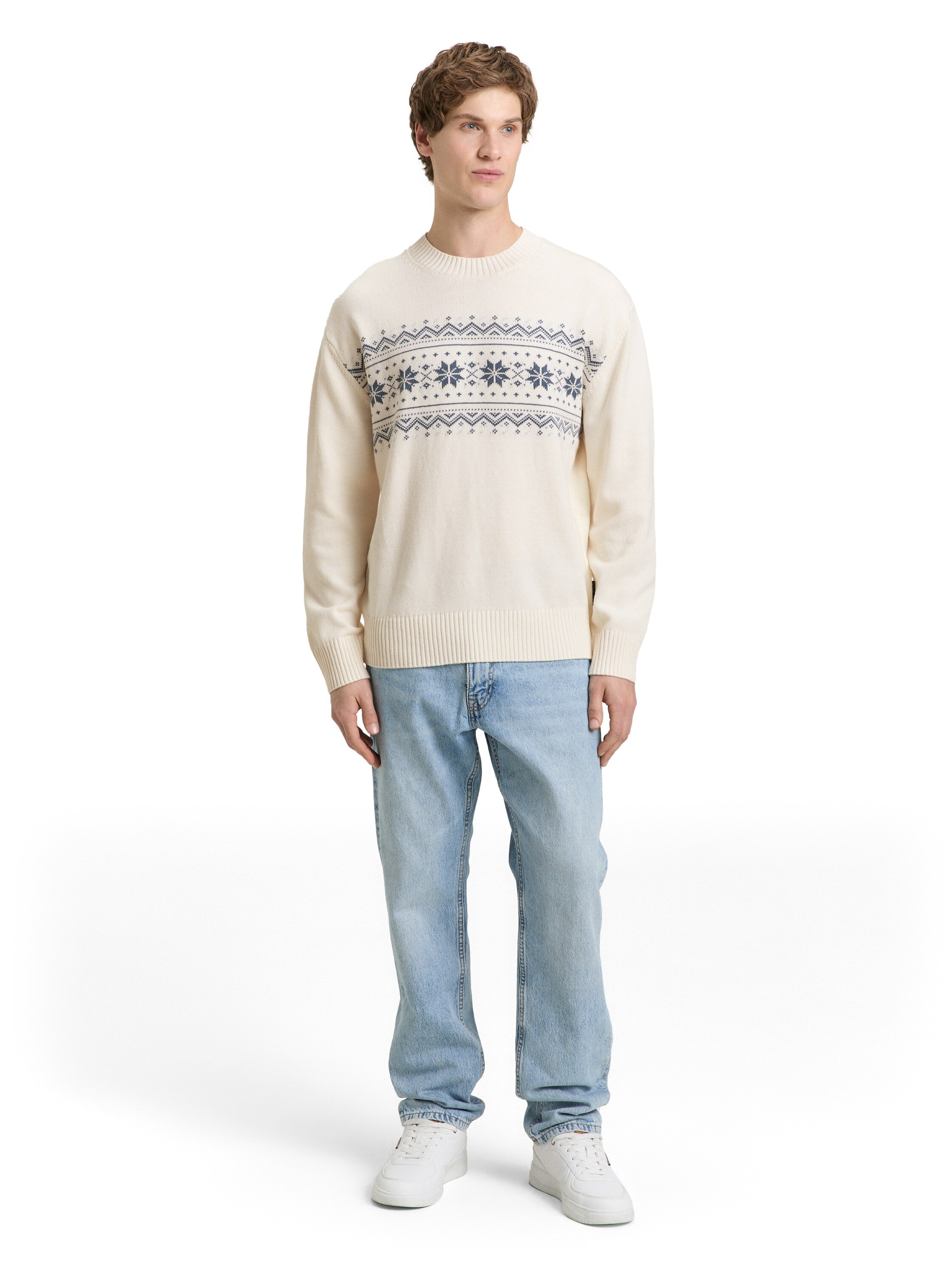 TOM TAILOR Denim Pull en tricot avec motif norvégien