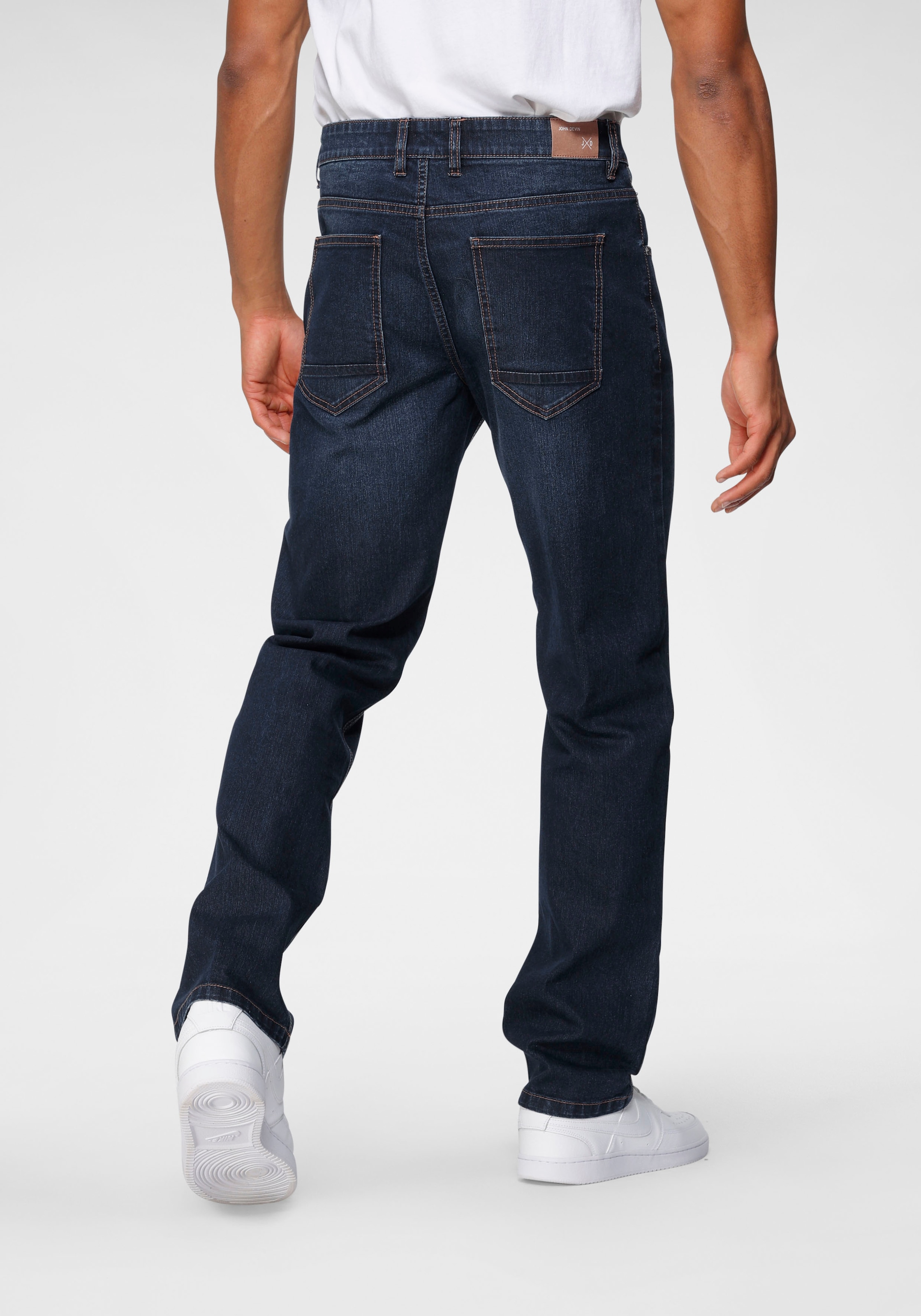 John Devin Straight-Jeans, mit leichter Waschung