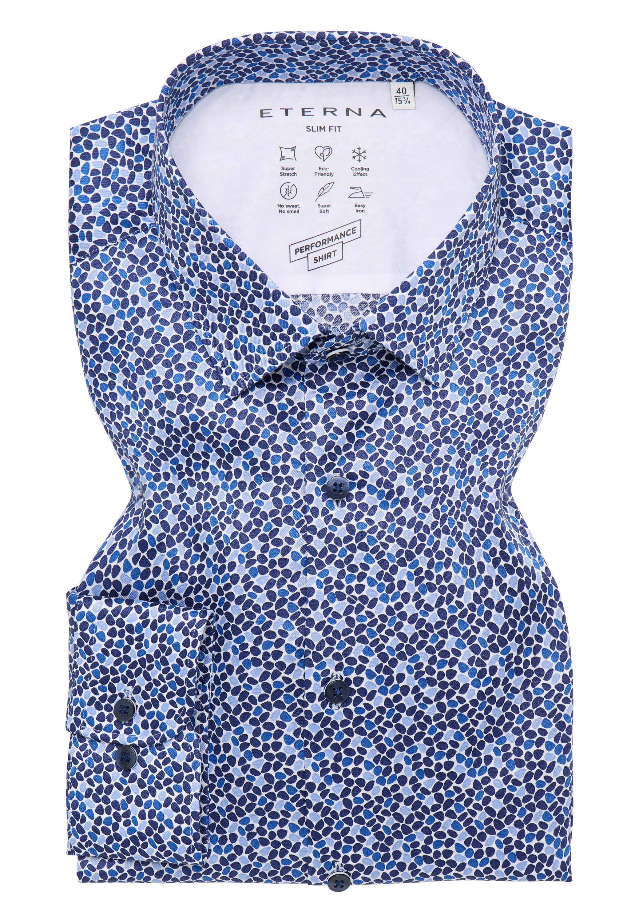 Eterna Langarmhemd »SLIM FIT« EASY IRON (bügelleicht)