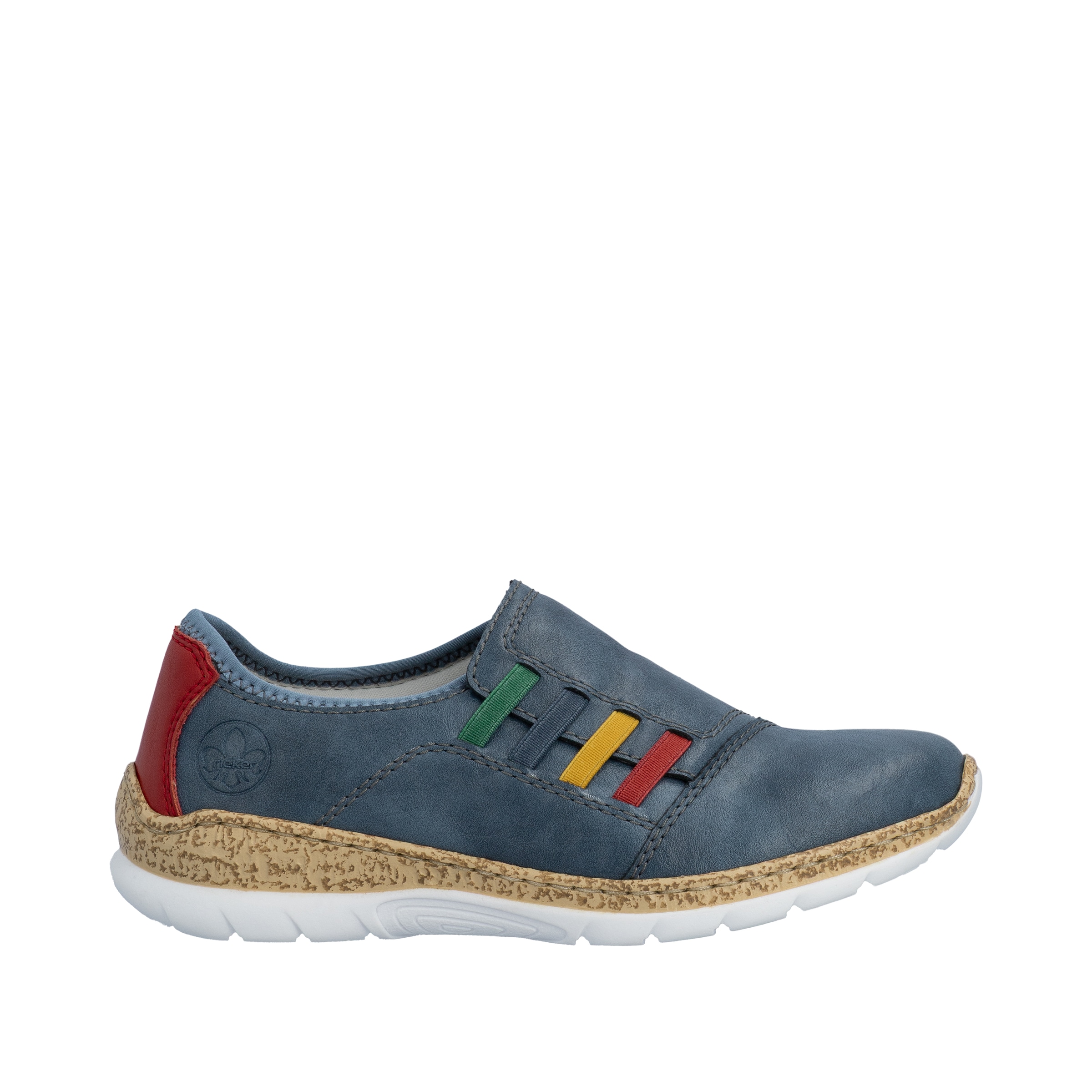 Rieker Slipper  Sneakers slip-on, chaussure à enfiler, chaussure basse avec empiècements stretch colorés