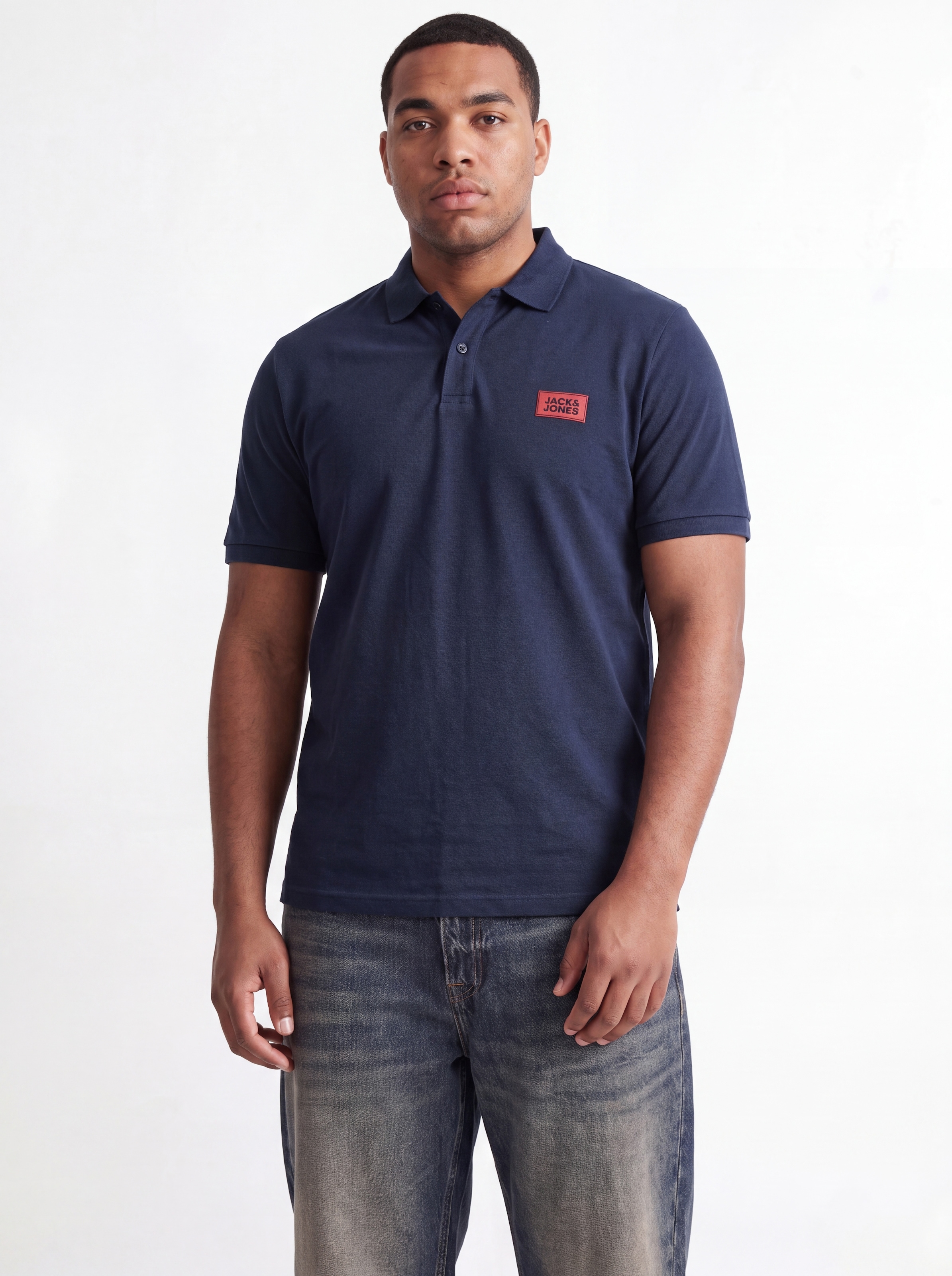 Jack & Jones PlusSize Polo »JJRUSH POLO SS 2PK MP PLS« Paquet, 2 coton, coupe régulière