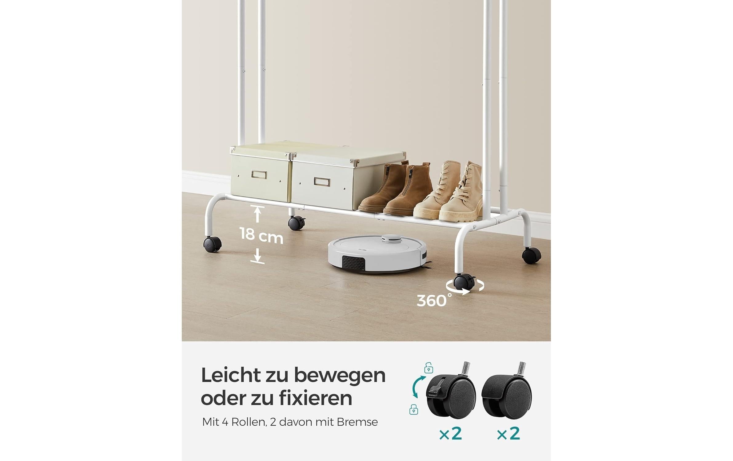 SONGMICS Kleiderständer »mit Rädern White«