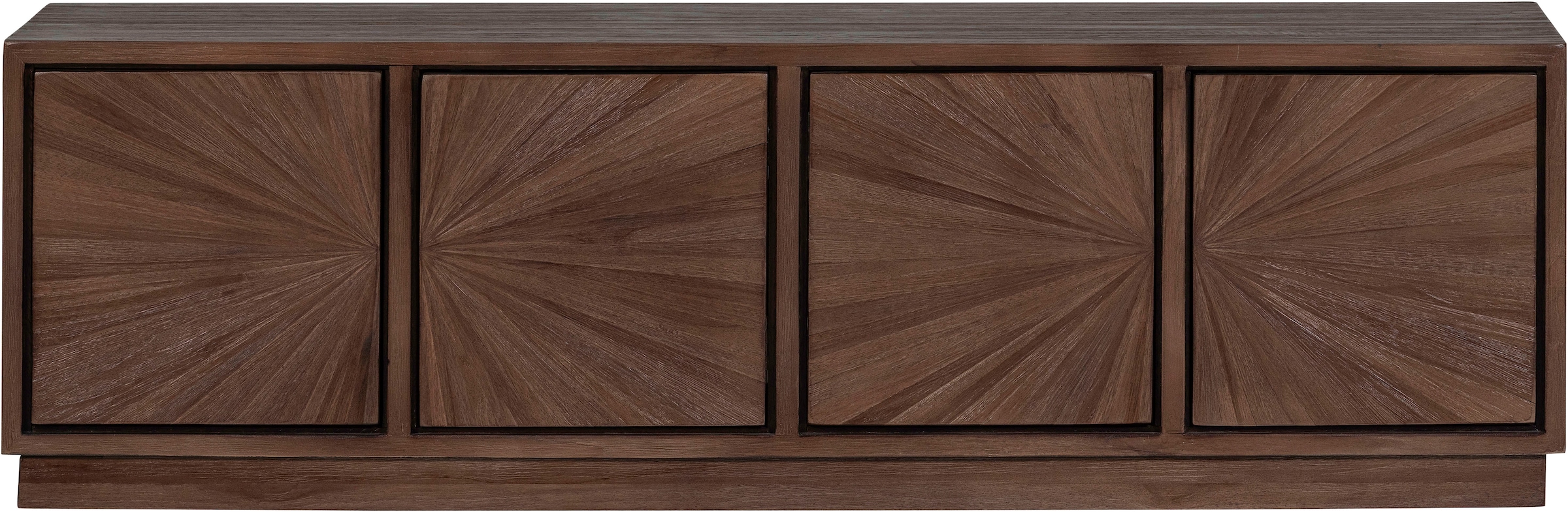 WOOOD Table basse »Sun mit 4 Türen und recyceltem Teakholz« Teck recyclé, bois dur tropical à grain droit