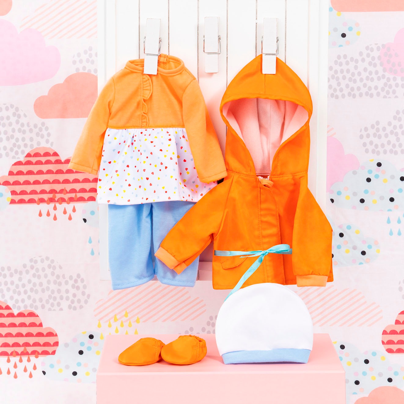 Bayer Vêtements de poupées »Kleid/Hose orange«
