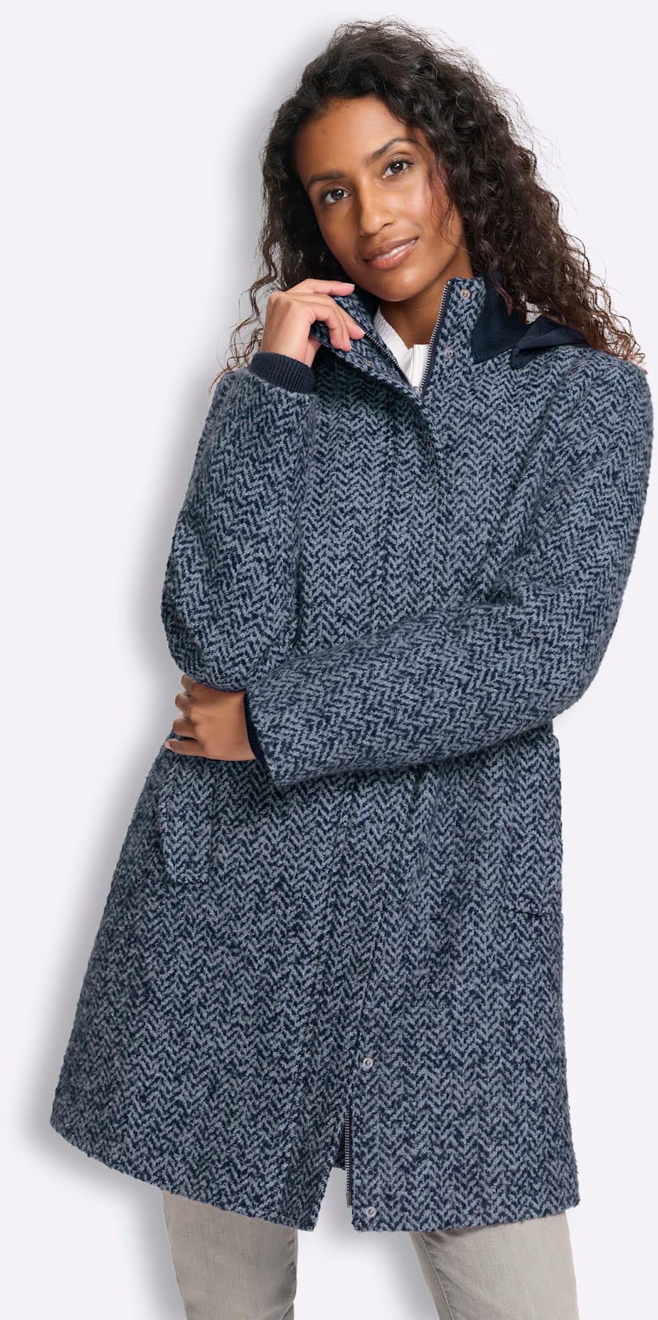 heine Veste longue avec capuche