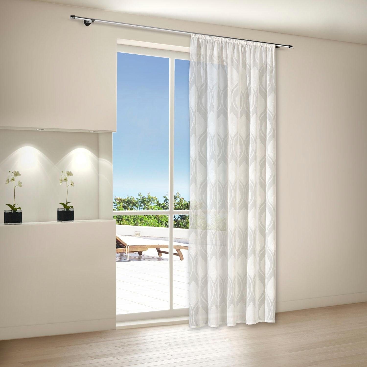 Gerster Vorhang »Clio«, (1 St.), HxB: 235x140, Scherli Schlaufenschal mit Kräuselband