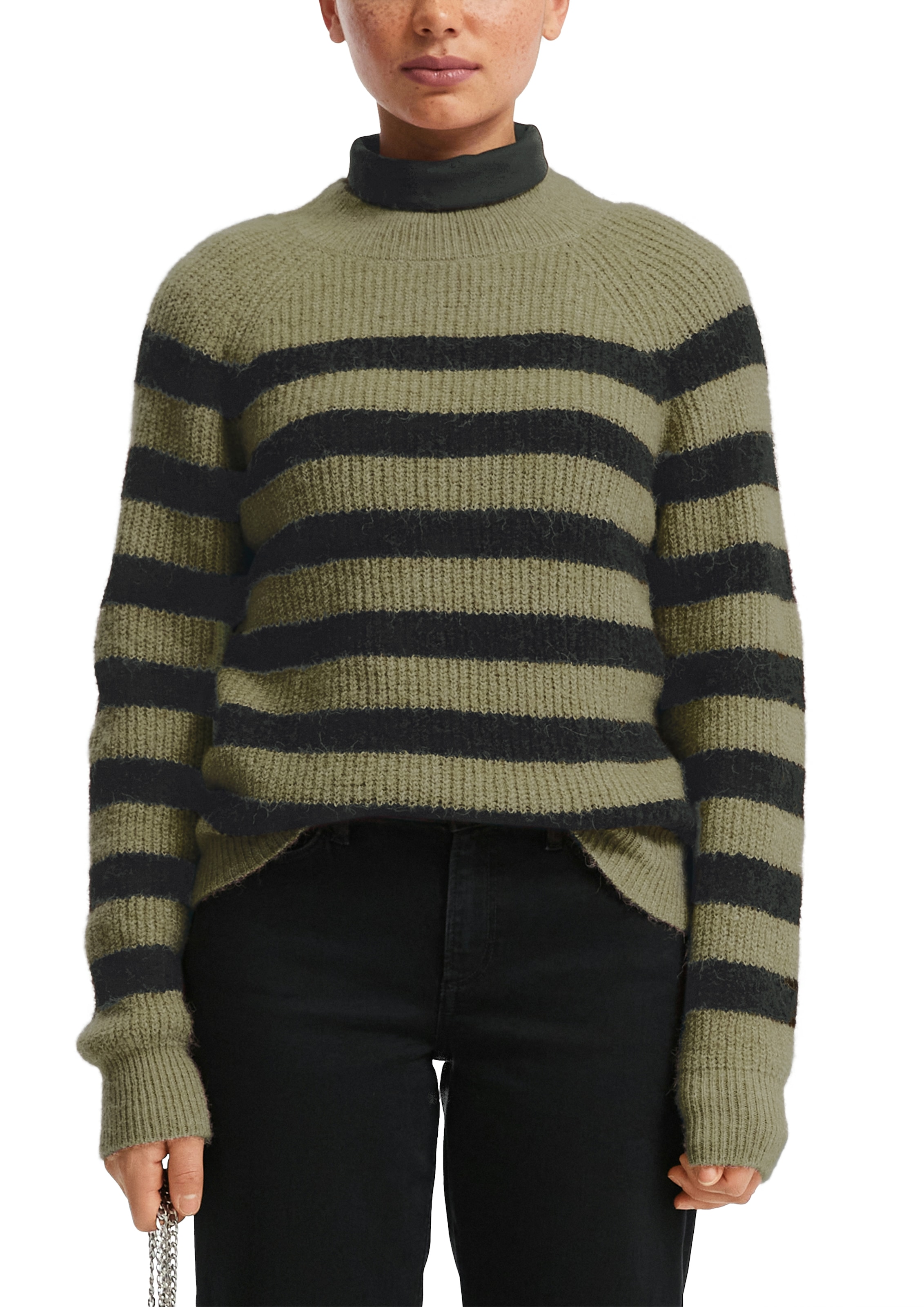 QS Pull en tricot mit Stehkragen