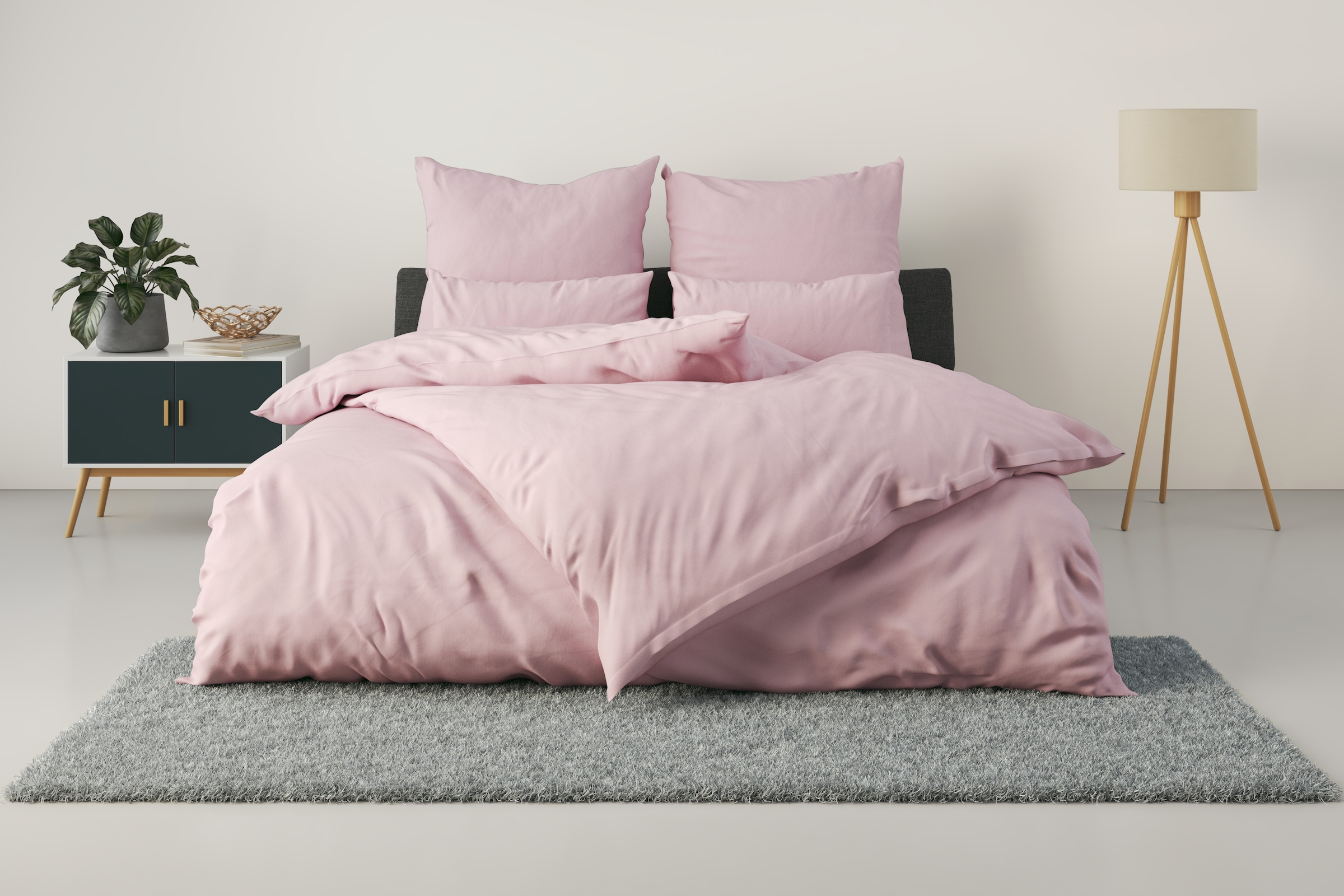 my home Bettwäsche »Desner«, Premium Qualität, 100 % Polyester, sehr weich, uni, ab 135x200 cm