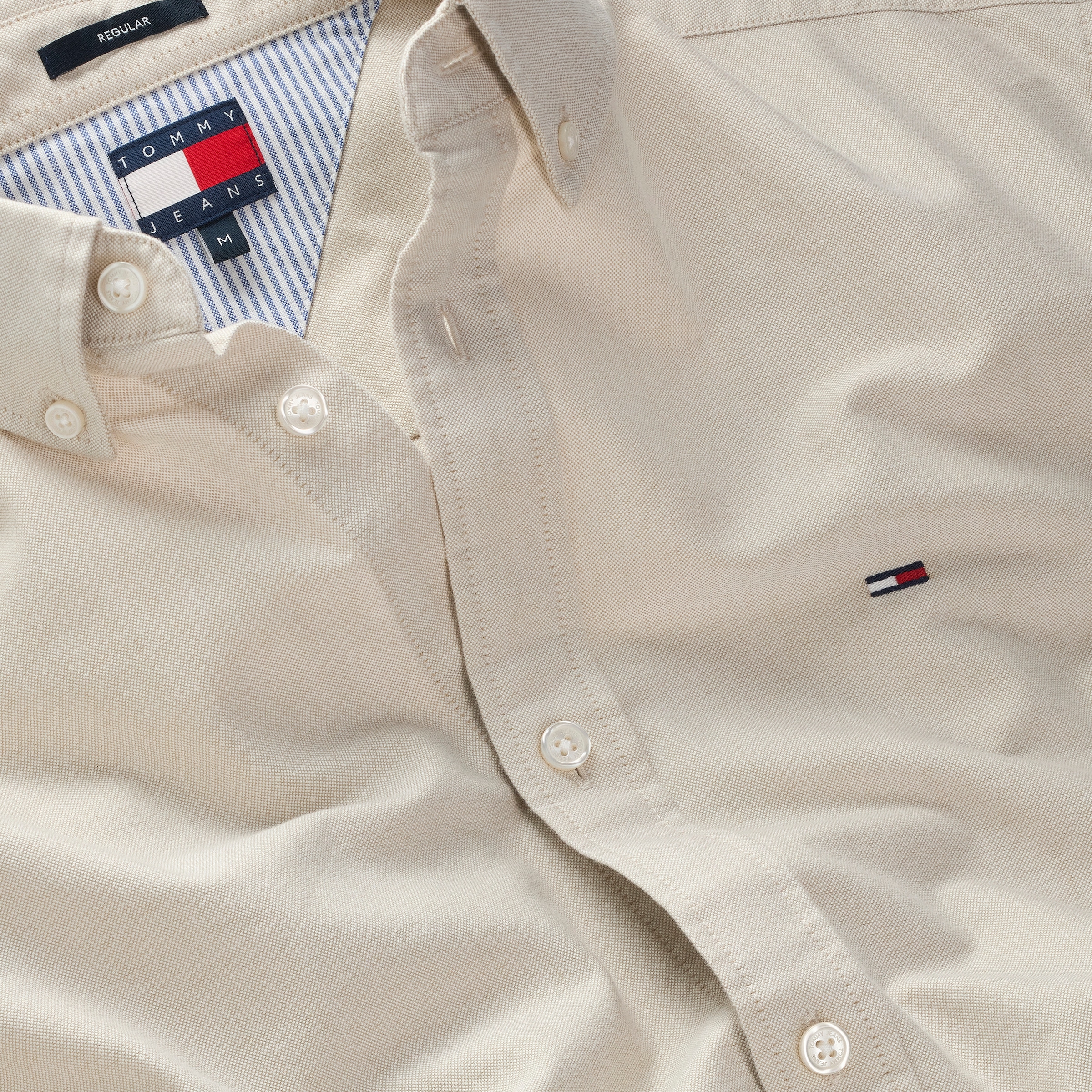 Tommy Jeans Langarmhemd »TJM REG OXFORD SHIRT EXT« Mit Rundhalsausschnitt