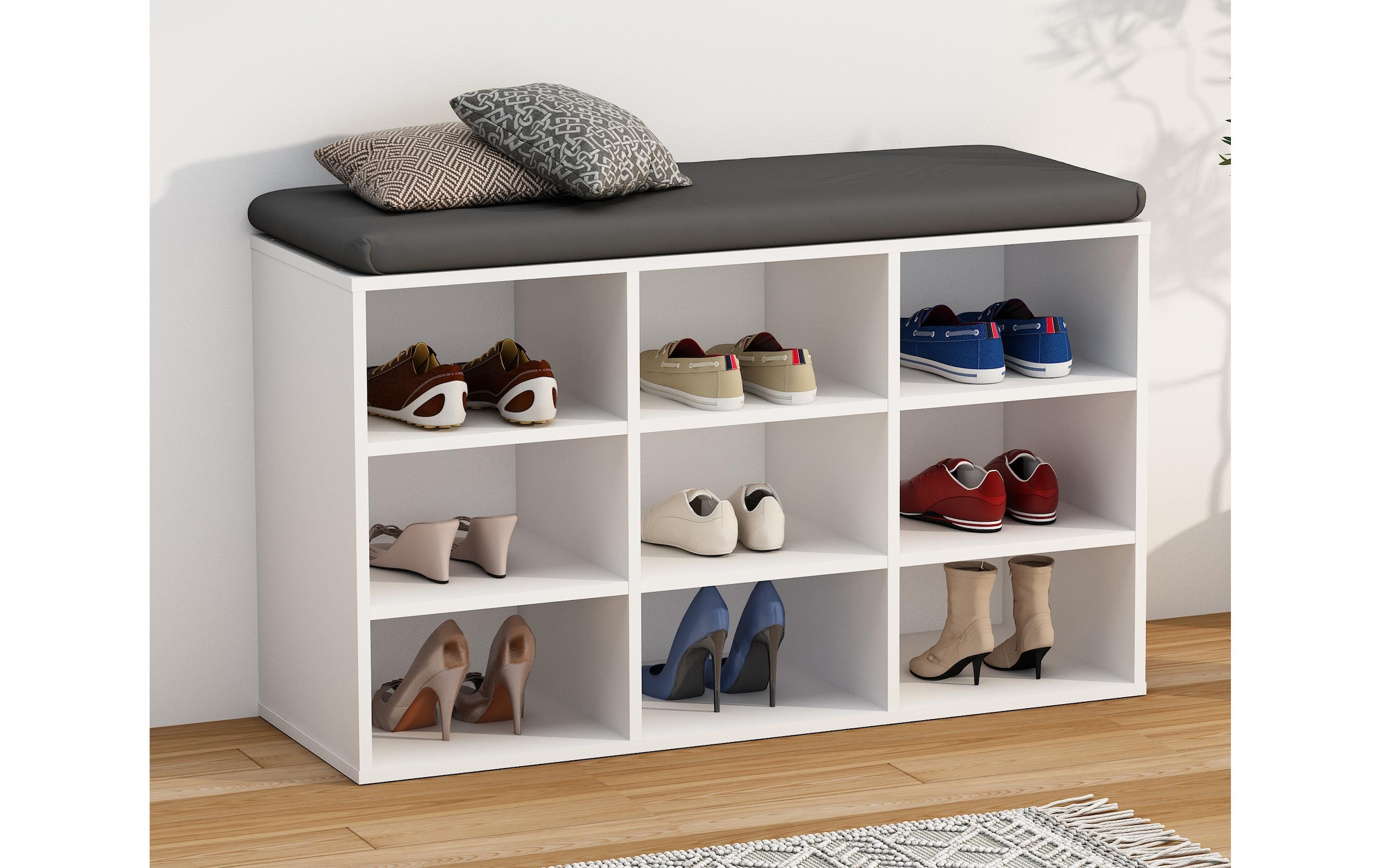 VCM Schuhregal »Hinsol XS 80 x 50 cm, Weiss«
