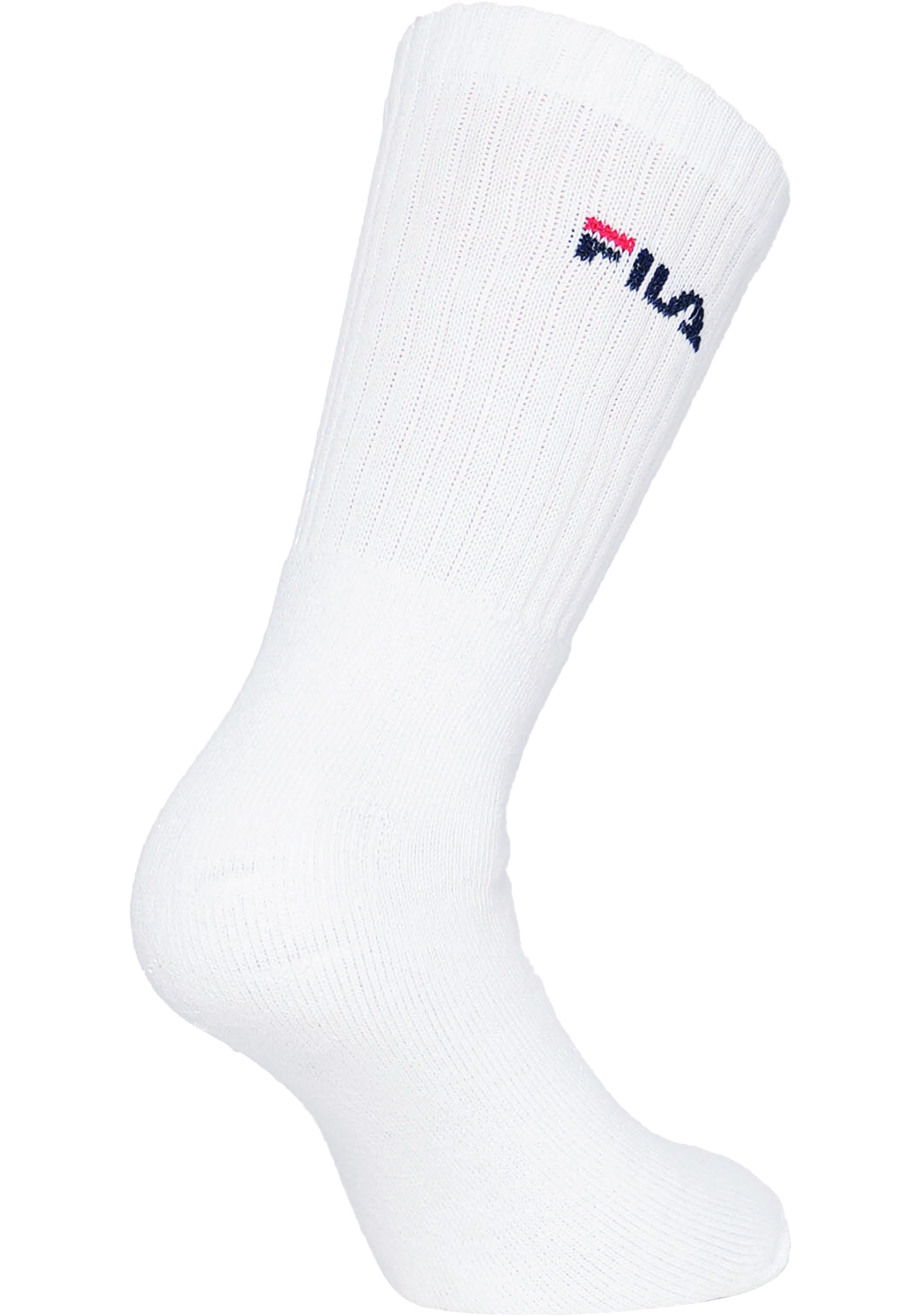 Fila Sportsocken »UNISEX CREW TENNIS FULL TERRY SOCKS«, (6 Paar), mit eingestrickem Logo
