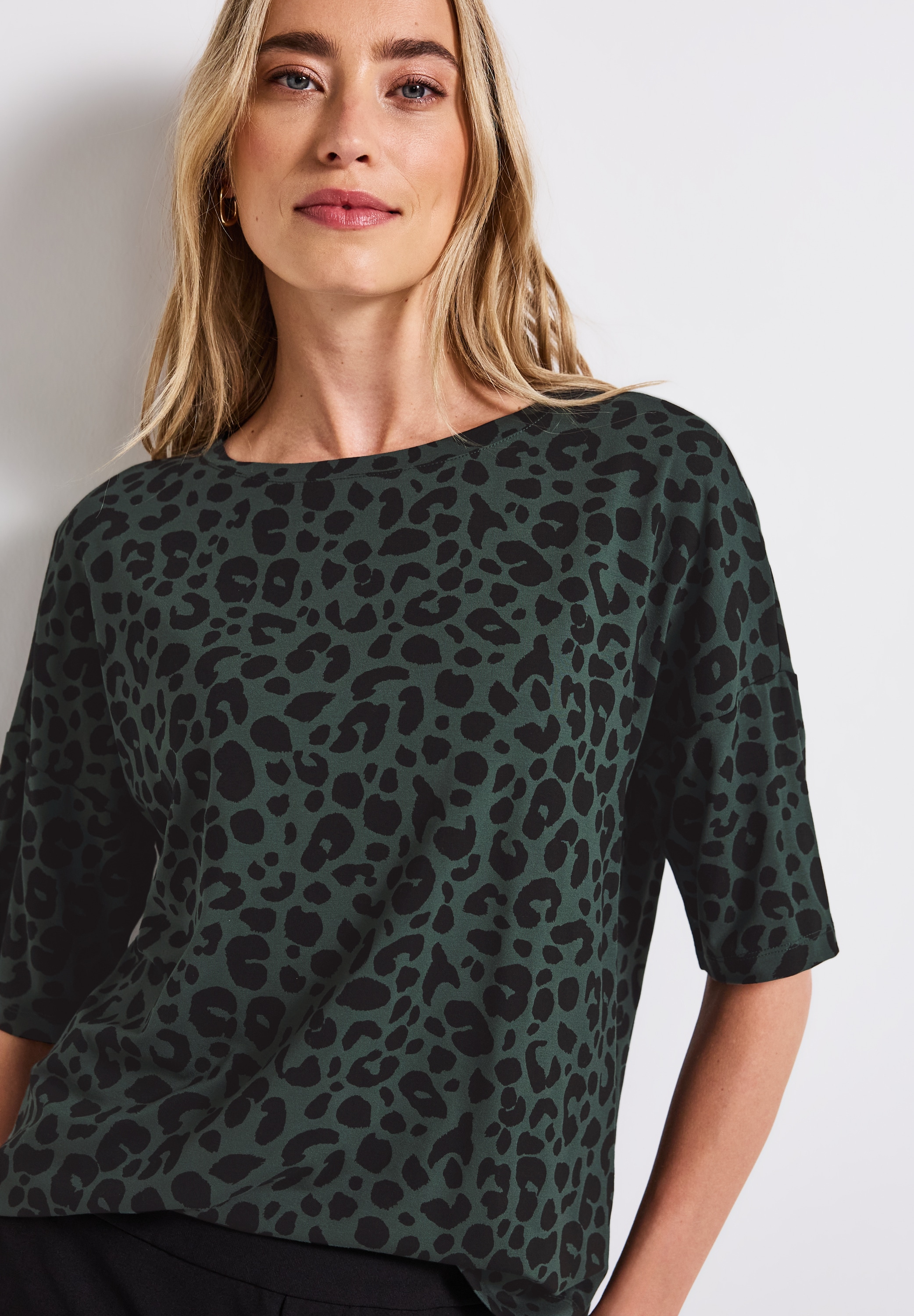 STREET ONE T-Shirt »NEW CRISTA«, im Leo-Look