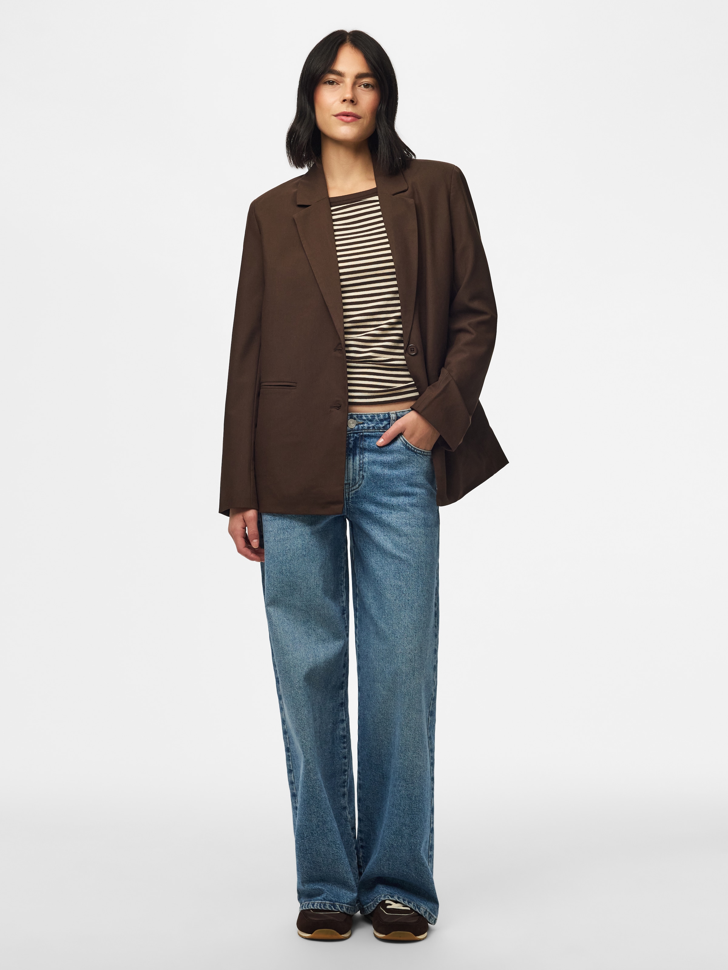 pieces Longblazer »PCBOSELLA LS LOOSE BLAZER NOOS BC« Materialmix