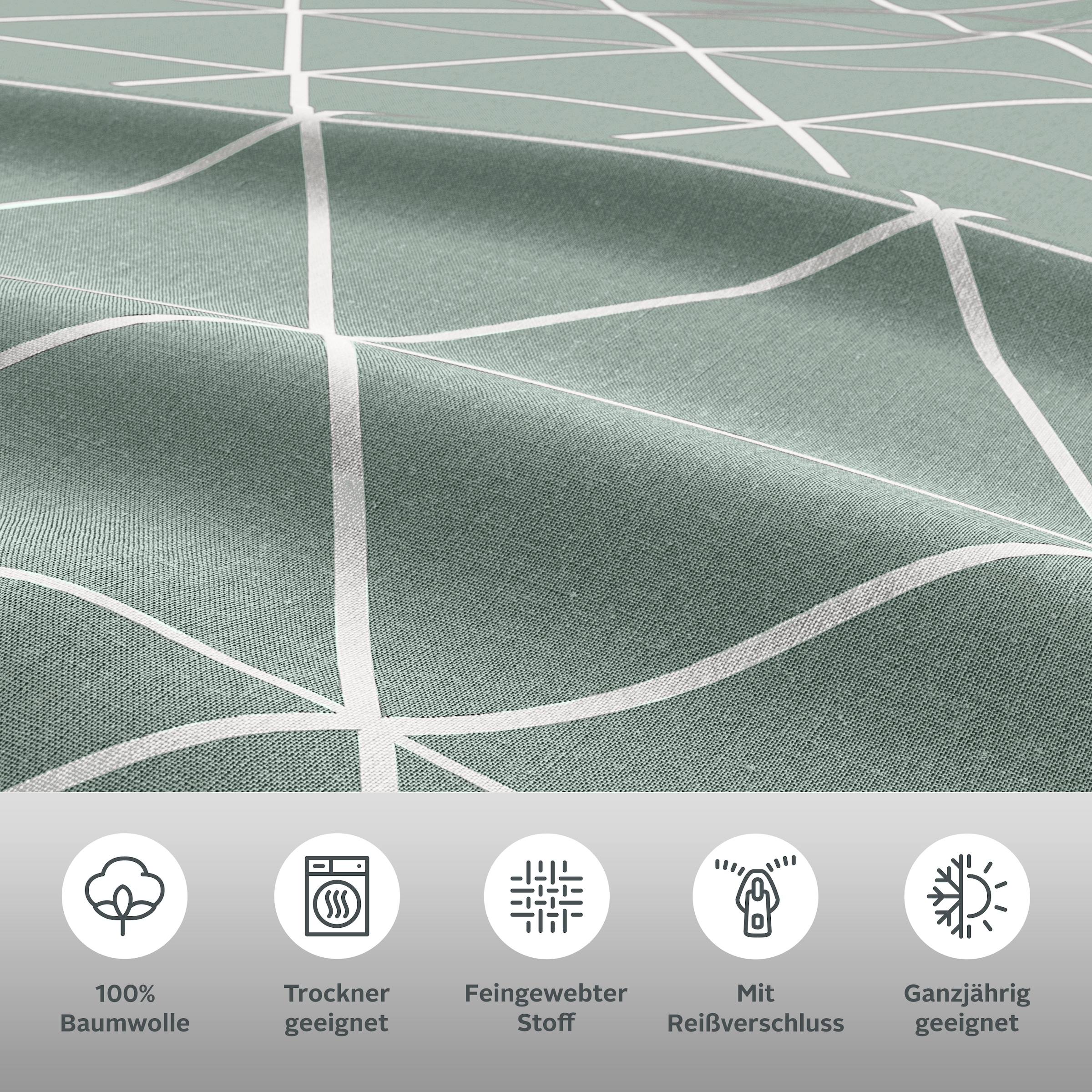 GOODproduct Linge de lit »Balsby« 2 cuis tlg. in Gr. 135x200 oder 155x220 cm, 100% Baumwolle