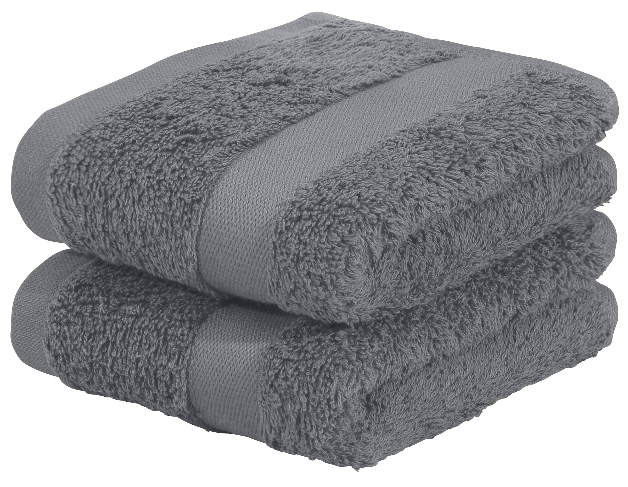 GOODproduct Gaestehandtuecher »Vanessa, 8 Gästehandtücher, 30x50cm, in Standard- und Premium-Qualität« serviettes avec bordure, 100% coton, uni, douces