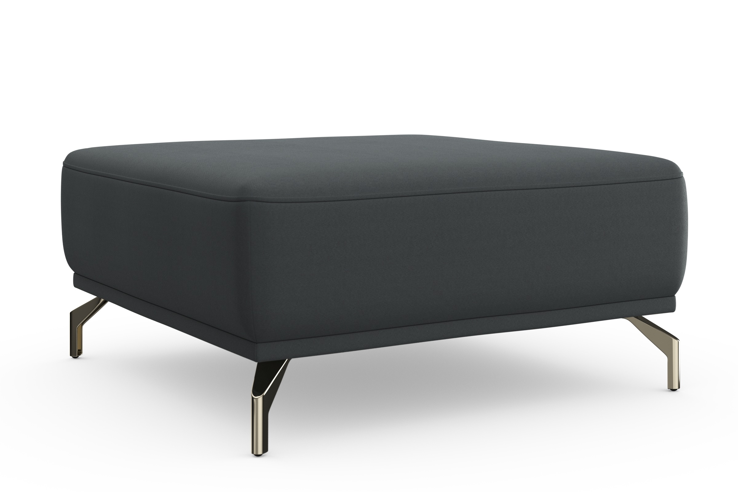 sit&more Hocker »Bailando« mit Federkern und satinierten Nickelfüssen