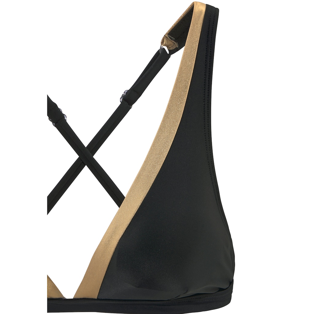 LASCANA Triangel-Bikini-Top »Elodie«, mit trendigem Materialeinsatz