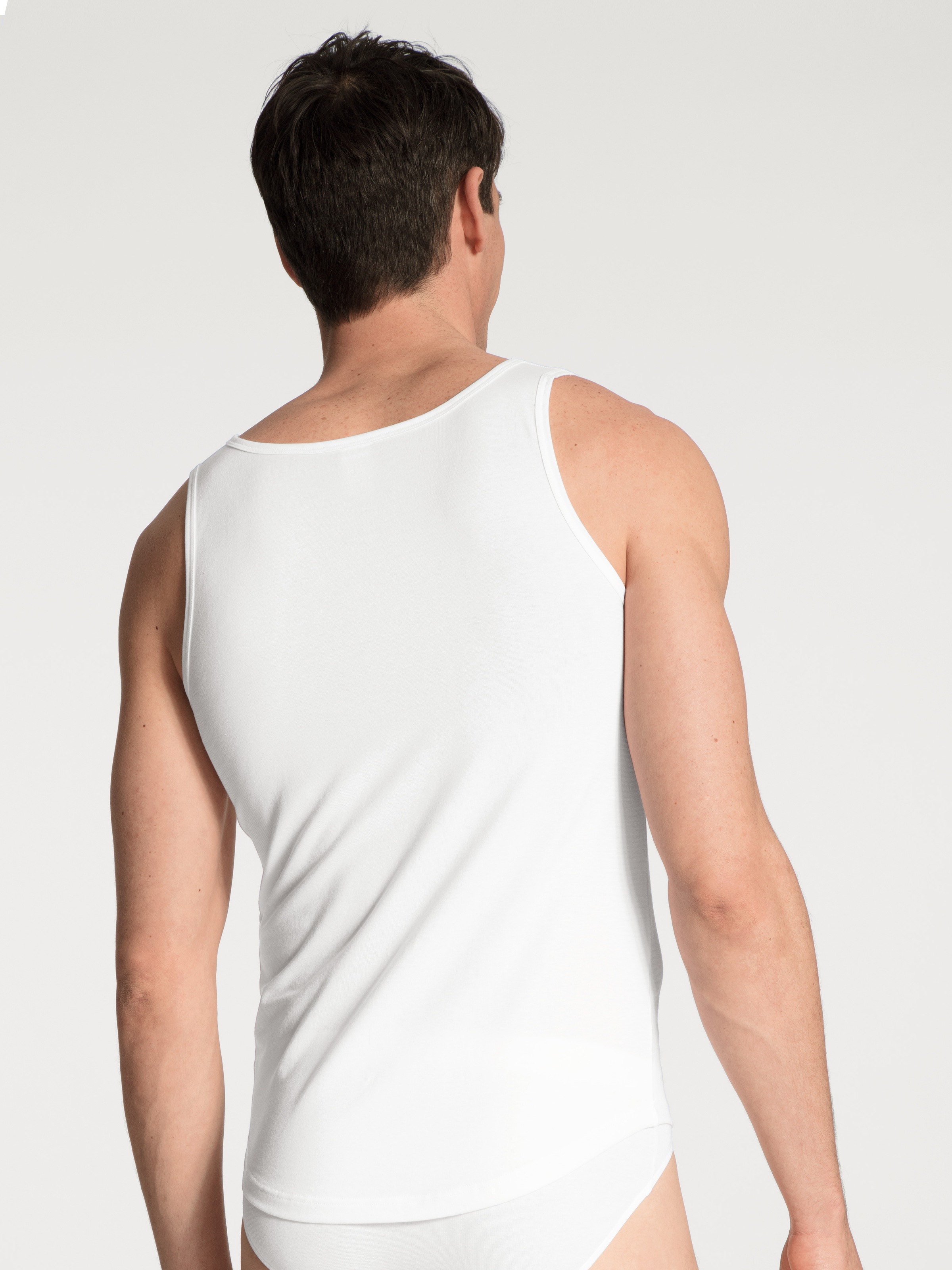 CALIDA Muskelshirt, Karree-Ausschnitt, breite Träger, Single Jersey, Baumwollmix
